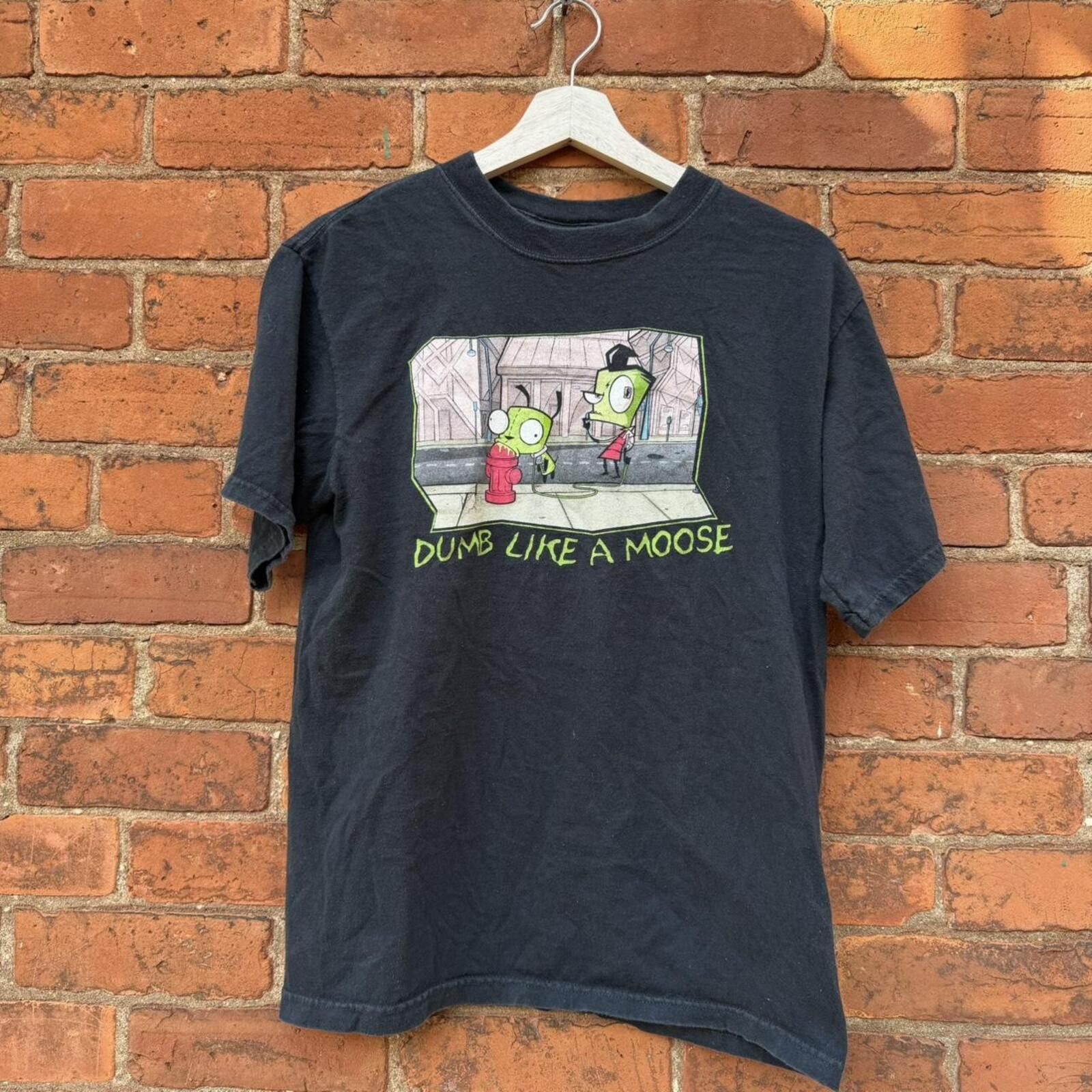 Anvil Vintage invader zim dumb like a moose t shirt 00s Size US M / EU 48-50 / 2 - 2 Thumbnail
