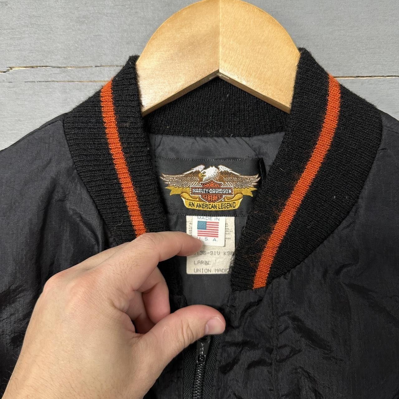 Harley Davidson × Vintage Vintage 90s Harley Davidson Zip Up Windbreaker Jacket Large Size US L / EU 52-54 / 3 - 5 Thumbnail