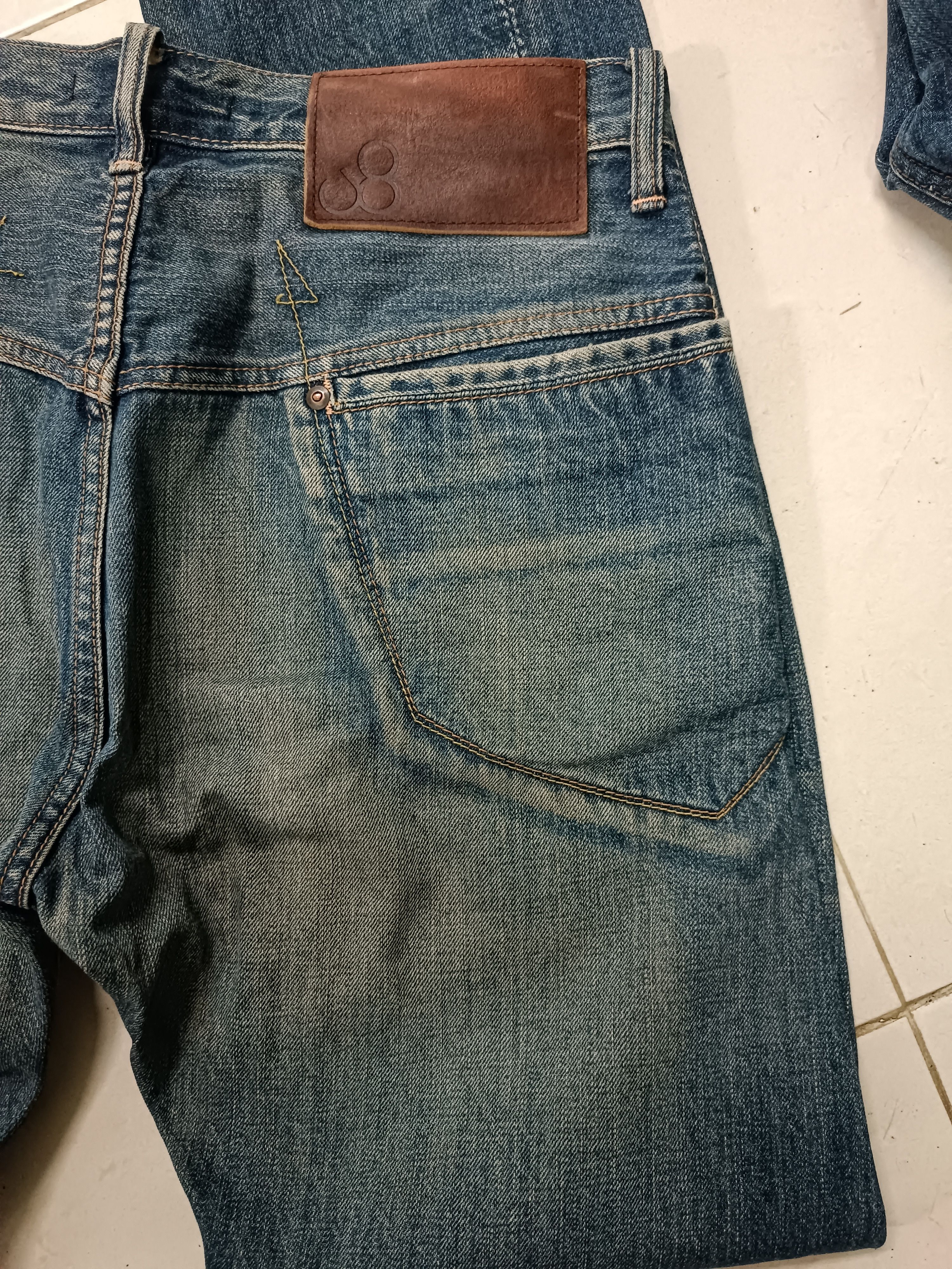 Japanese Brand × Johnbull 💥 FYEE 💥 John Bull Selvedge Whiskers Faded Jeans Size US 30 / EU 46 - 17 Thumbnail