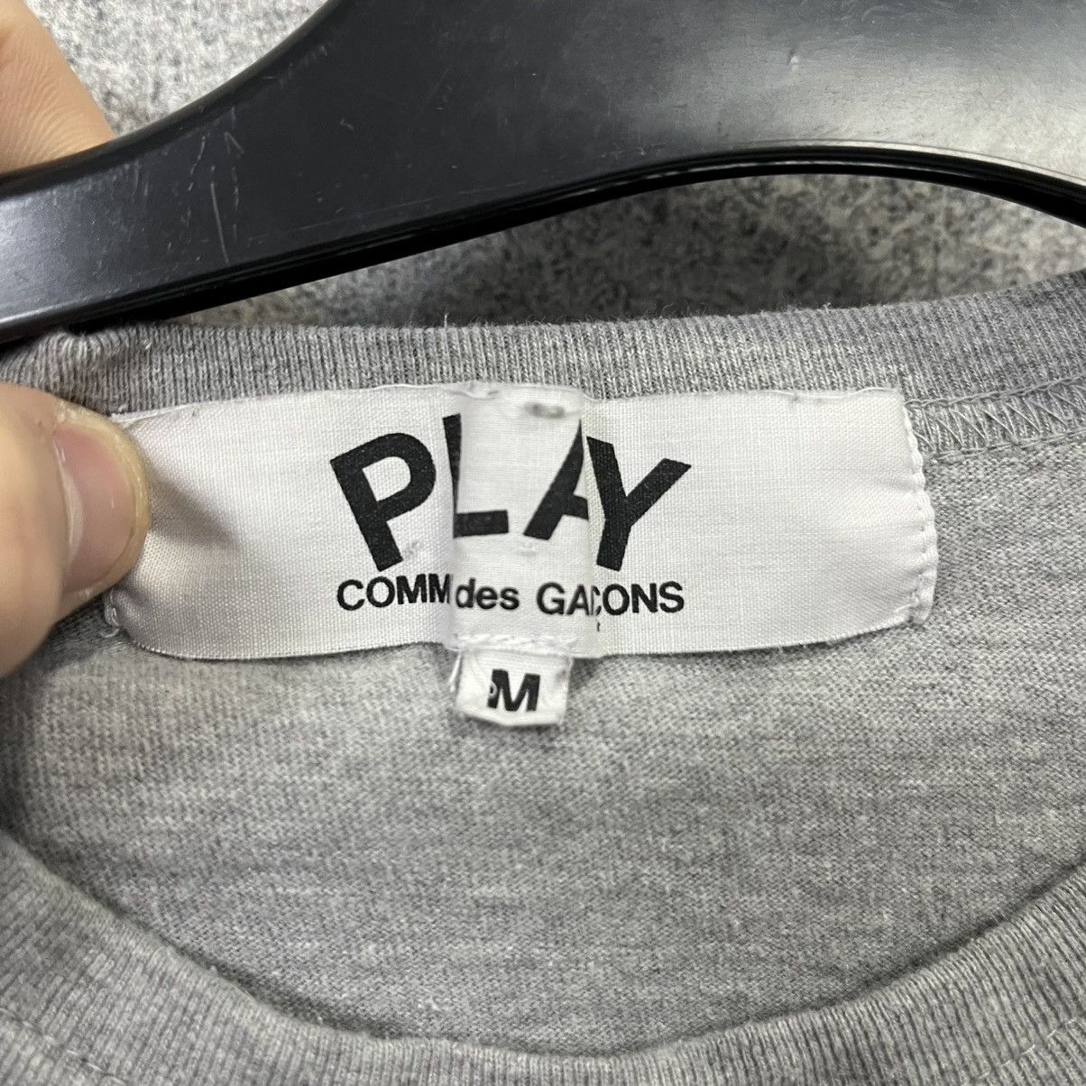 Comme des Garcons PLAY Play Comme des Garçons T-Shirt Big Logo Grey Size M Size US M / EU 48-50 / 2 - 6 Thumbnail