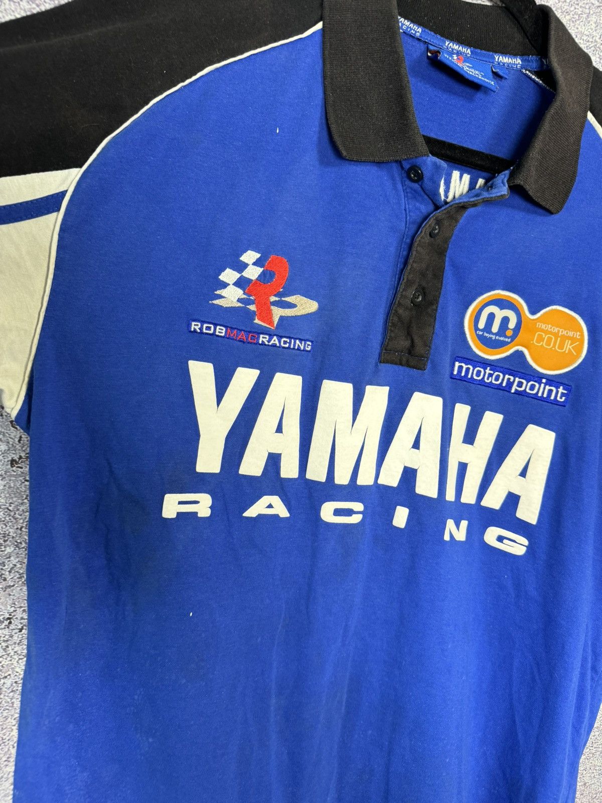 Vintage × Yamaha Vintage Yamaha Rob Mac Racing Superbike Moto Polo Shirt Size US L / EU 52-54 / 3 - 8 Thumbnail