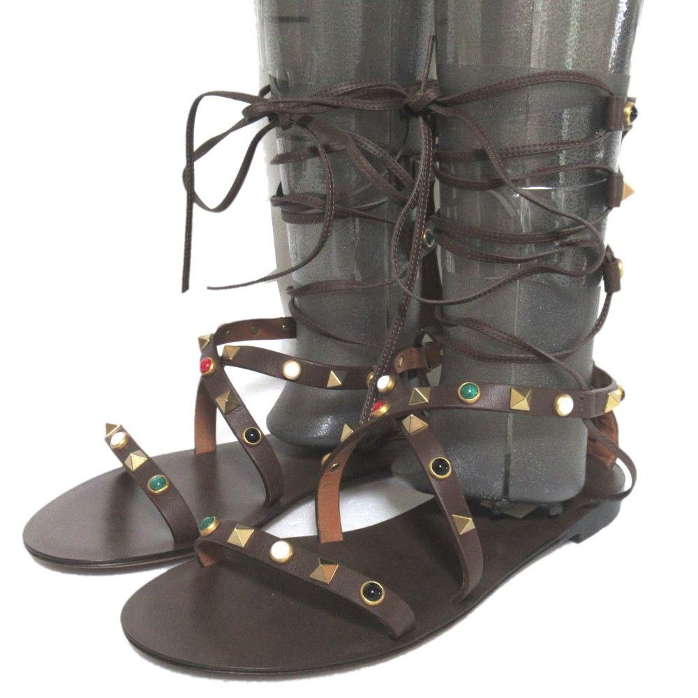Valentino Valentino Valentino Garavani Multicolor Stud Gladiator Sandals Leather Shoes DUTY FREE for USA Size ONE SIZE - 1 Thumbnail