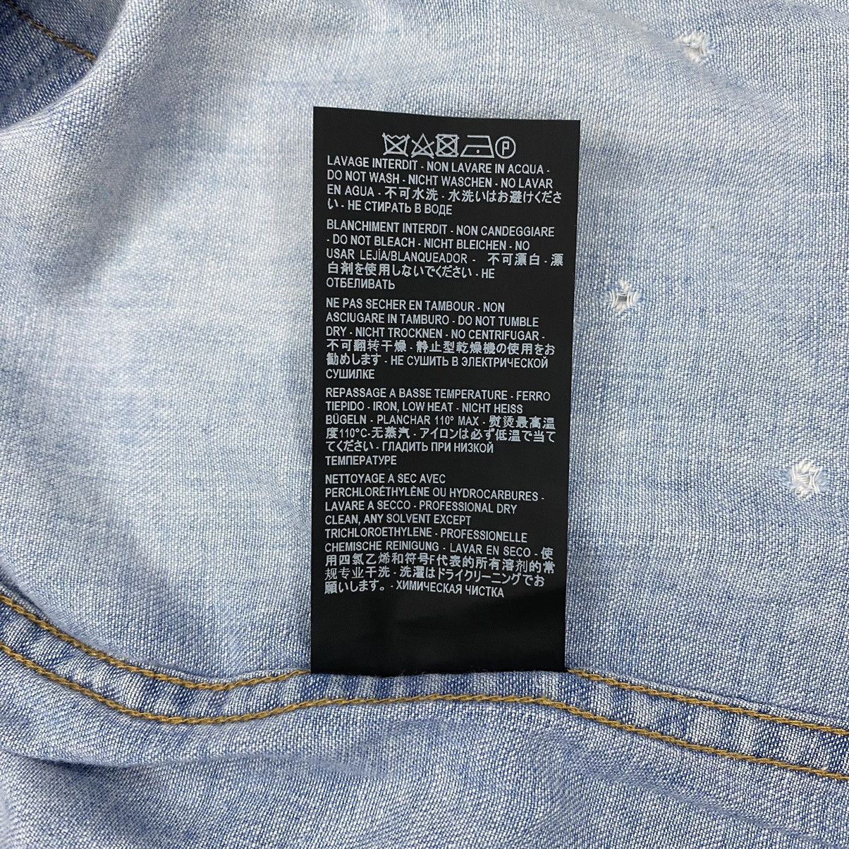 Saint Laurent Paris Saint Laurent Paris Distressed Denim Shirt Size US XS / EU 42 / 0 - 10 Thumbnail