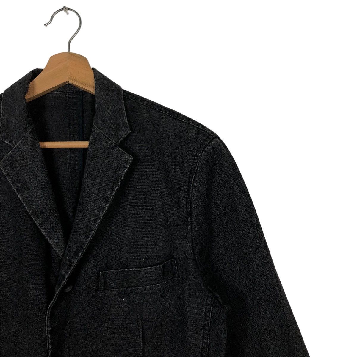 Comme Ca Ism 🔥Iconic Black - Double Breast Chore Hickory Work Jacket Size US L / EU 52-54 / 3 - 5 Thumbnail