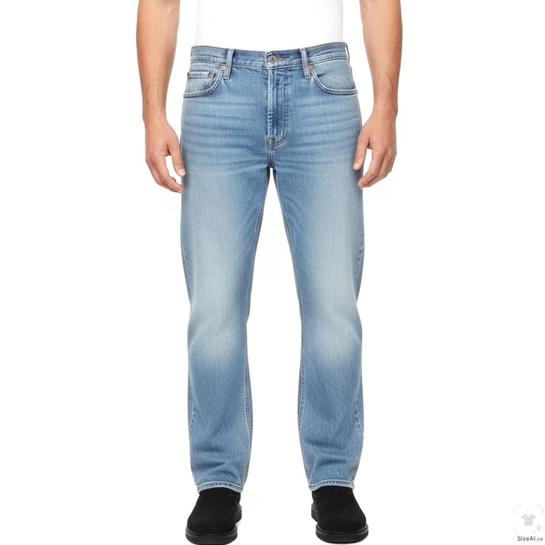 Levi's Levi's Jeans Mens 36 Regular Straight Light Wash Denim Zip Fly 28in Inseam 5-Pocket Logo Blue USA 90s style Bohemian Cowboy Southwestern Vintage: No Size US 36 / EU 52 - 4 Thumbnail