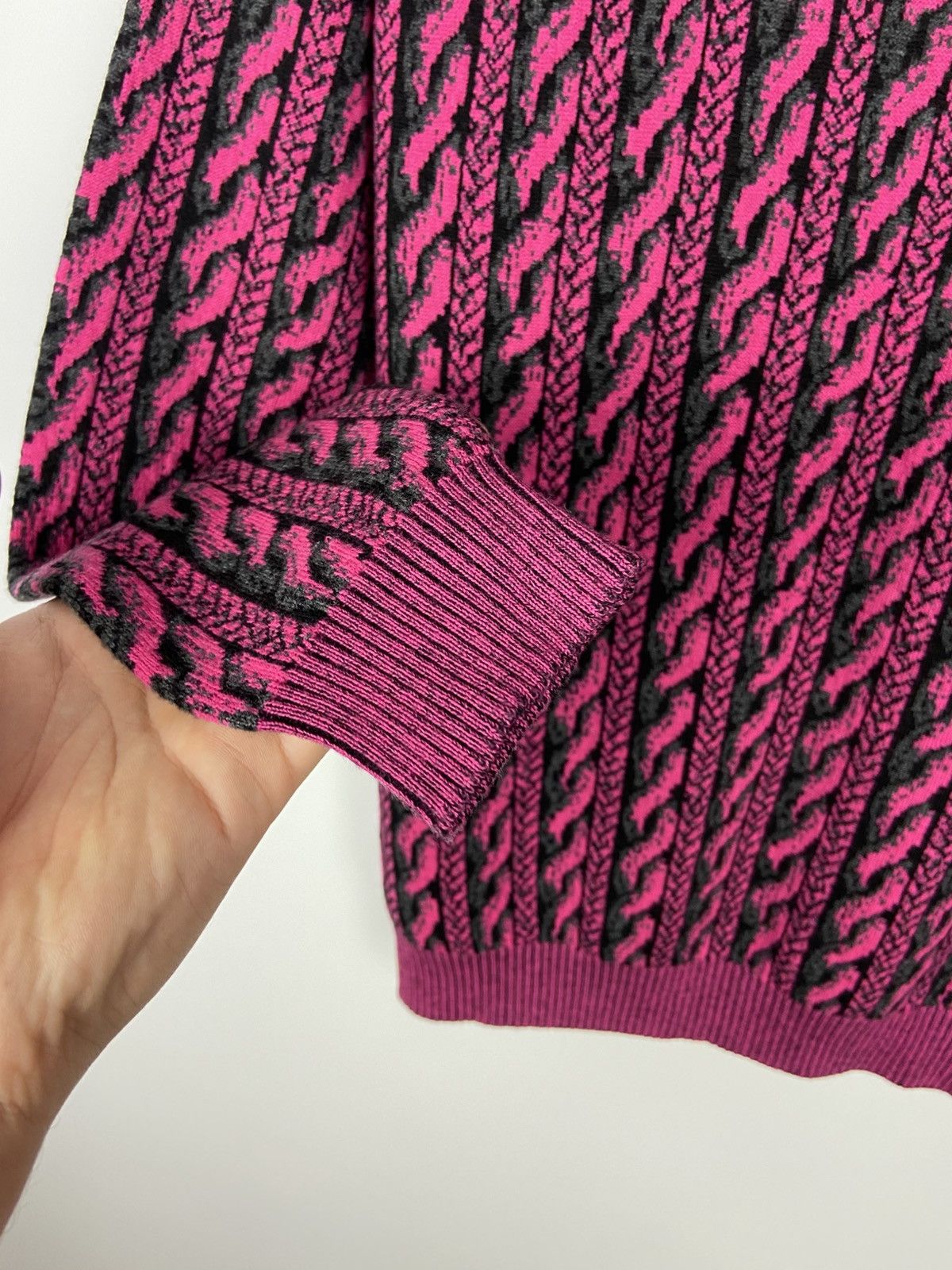 Designer × Moschino RRP$ 400 Moschino Couture Virgin Wool Pink Womens Sweater Size S / US 4 / IT 40 - 11 Thumbnail