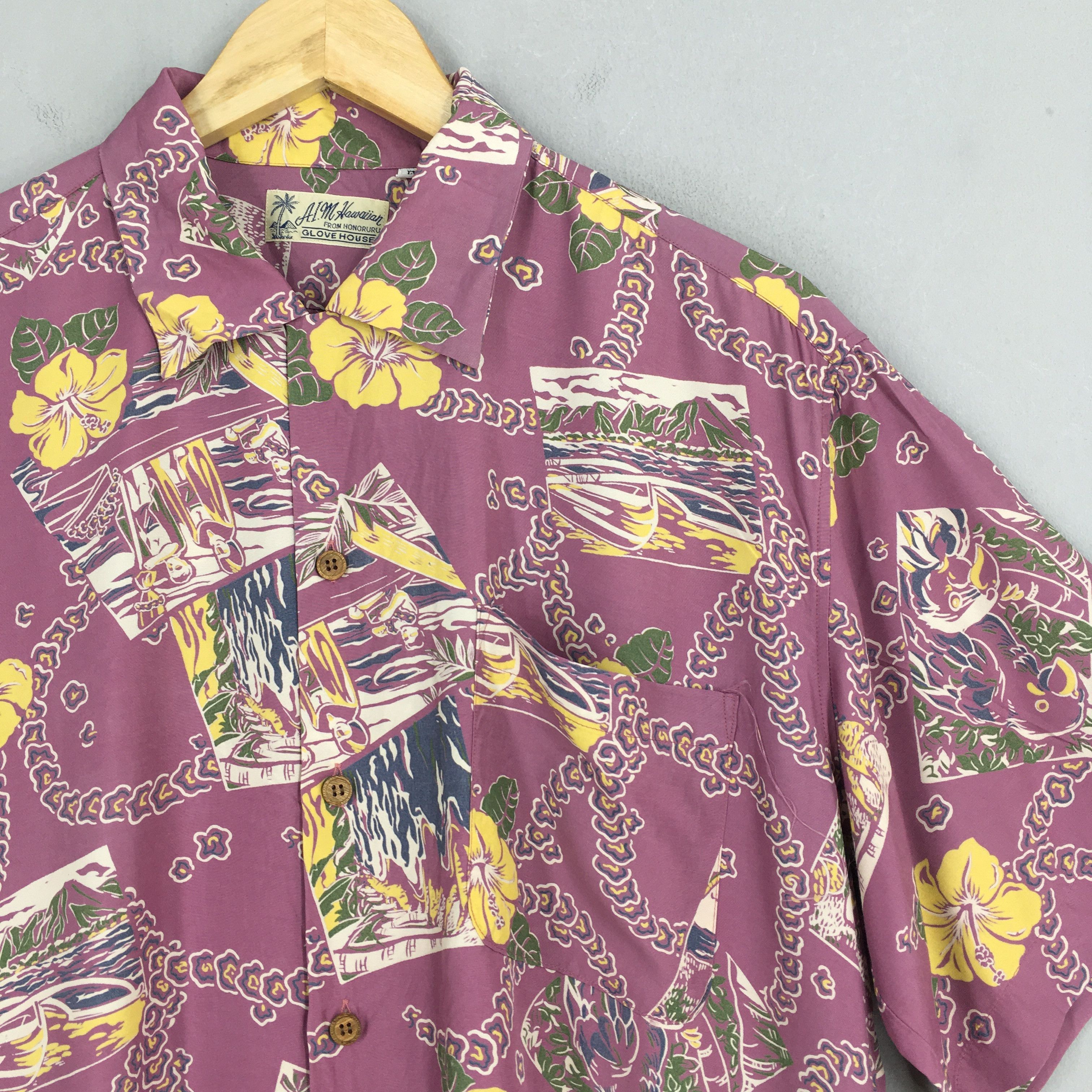 Life's a Beach Vintage Glove House Hawaiian Hibiscus Shirt Medium Size US M / EU 48-50 / 2 - 2 Thumbnail