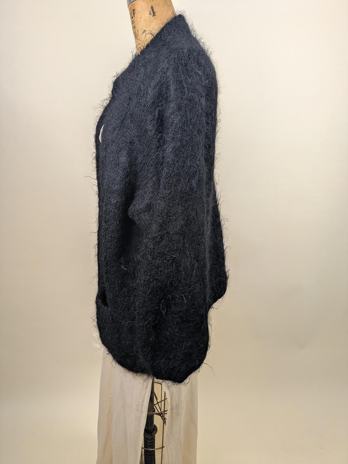 Other 1980's black oversized mohair cardigan Size XL / US 12-14 / IT 48-50 - 4 Thumbnail