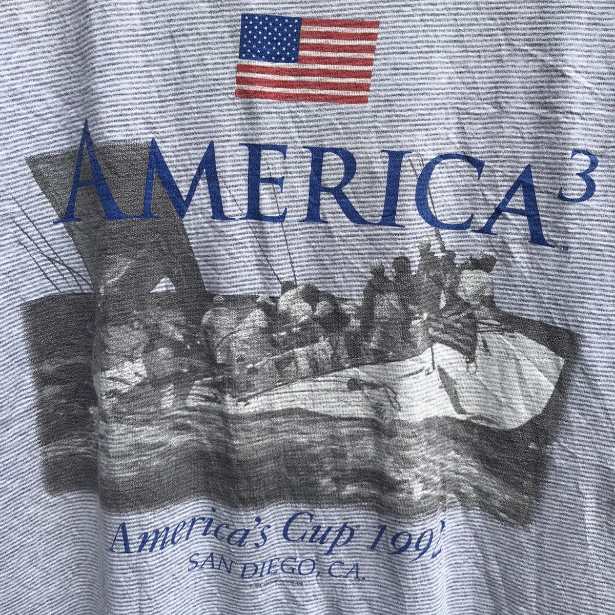 Vintage Vintage 90s AMERICA CUP 1992 sailing tee polo Size US L / EU 52-54 / 3 - 3 Thumbnail