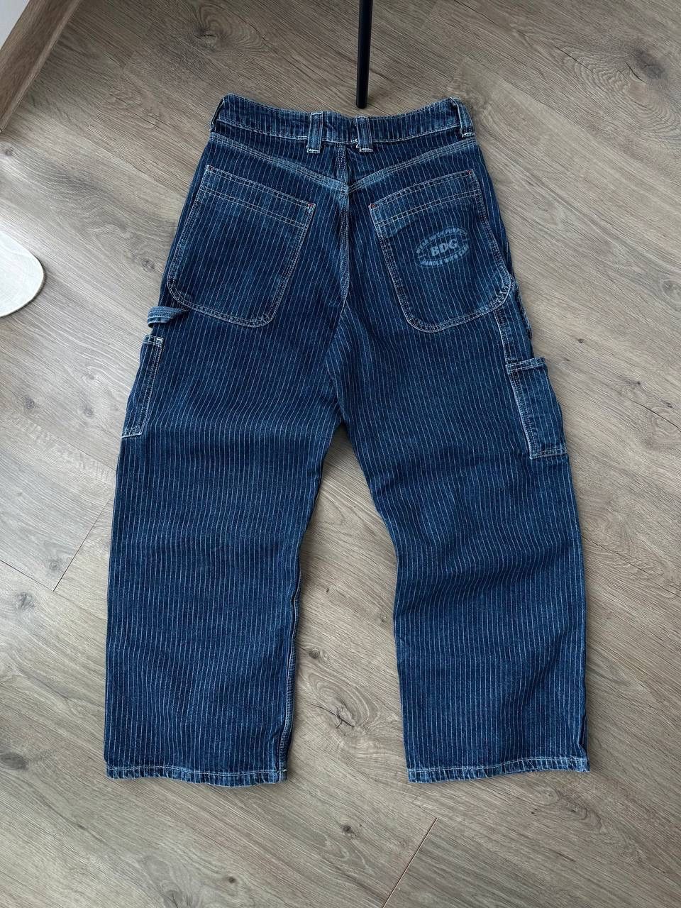 Japanese Brand × Vintage Vintage BDC Blue Baggy Carpenter Striped Pants Size US 32 / EU 48 - 9 Thumbnail