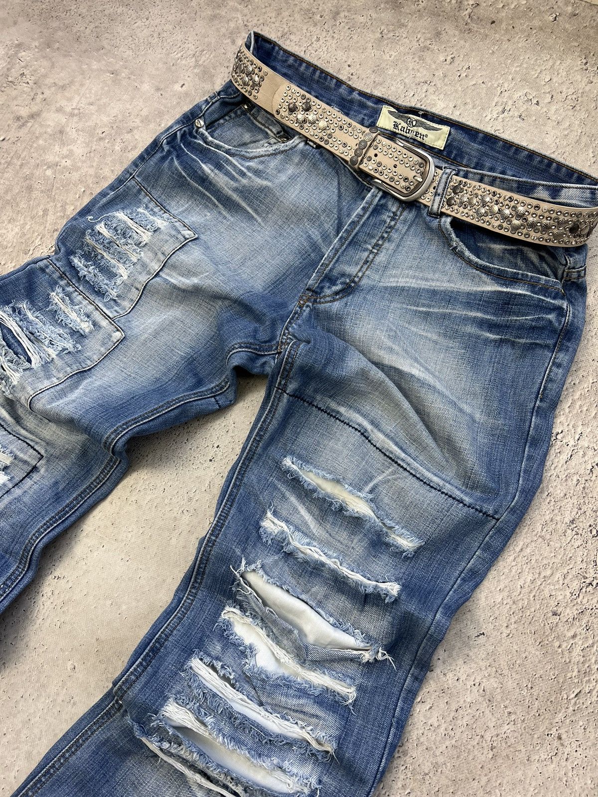 Diesel × Japanese Brand VINTAGE JAPANESE RUSTY FADED DISTRESSED PANTS+belt Size US 36 / EU 52 - 7 Thumbnail