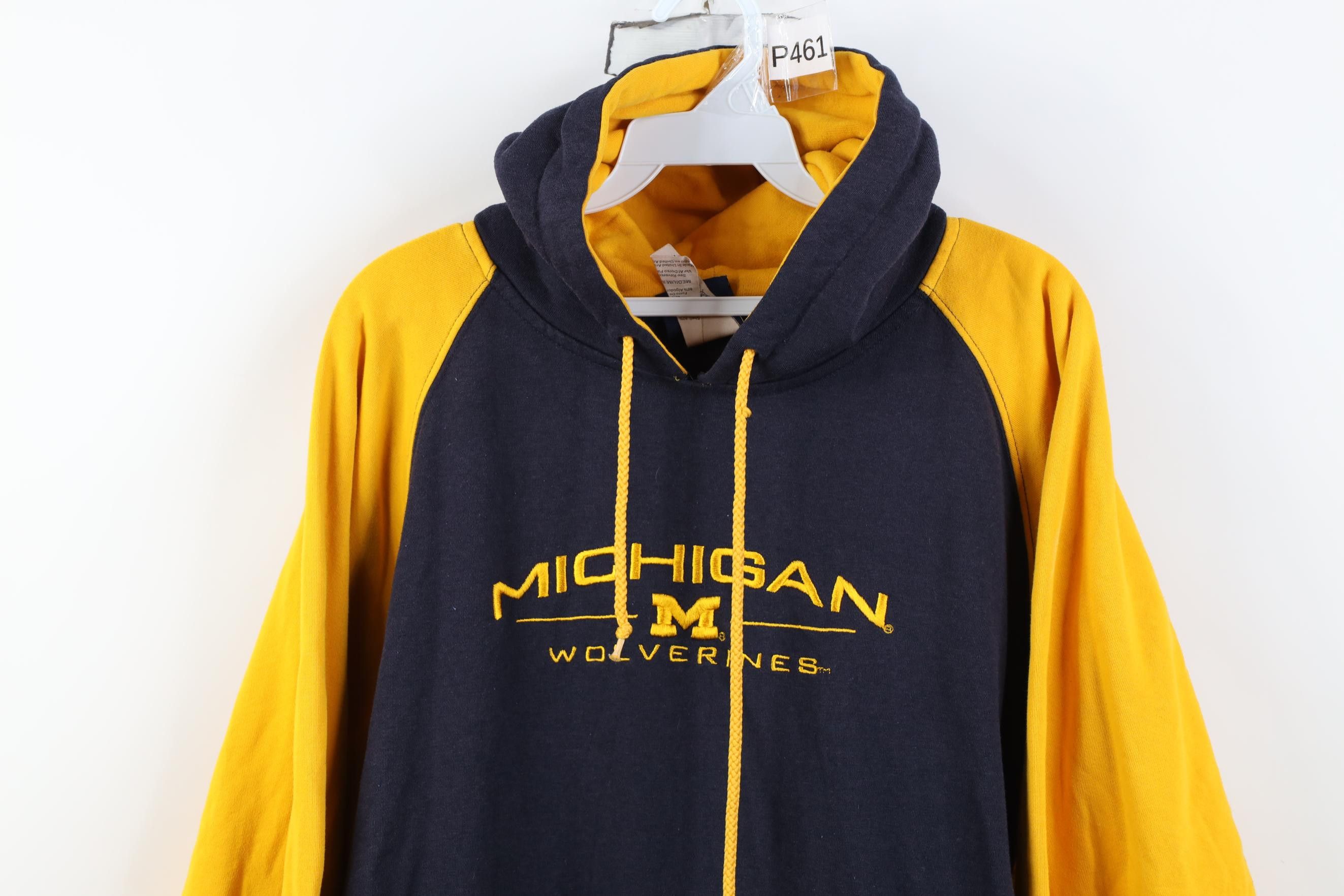 Vintage Vintage 90s Y2k University of Michigan Hoodie Sweatshirt Size US M / EU 48-50 / 2 - 2 Thumbnail