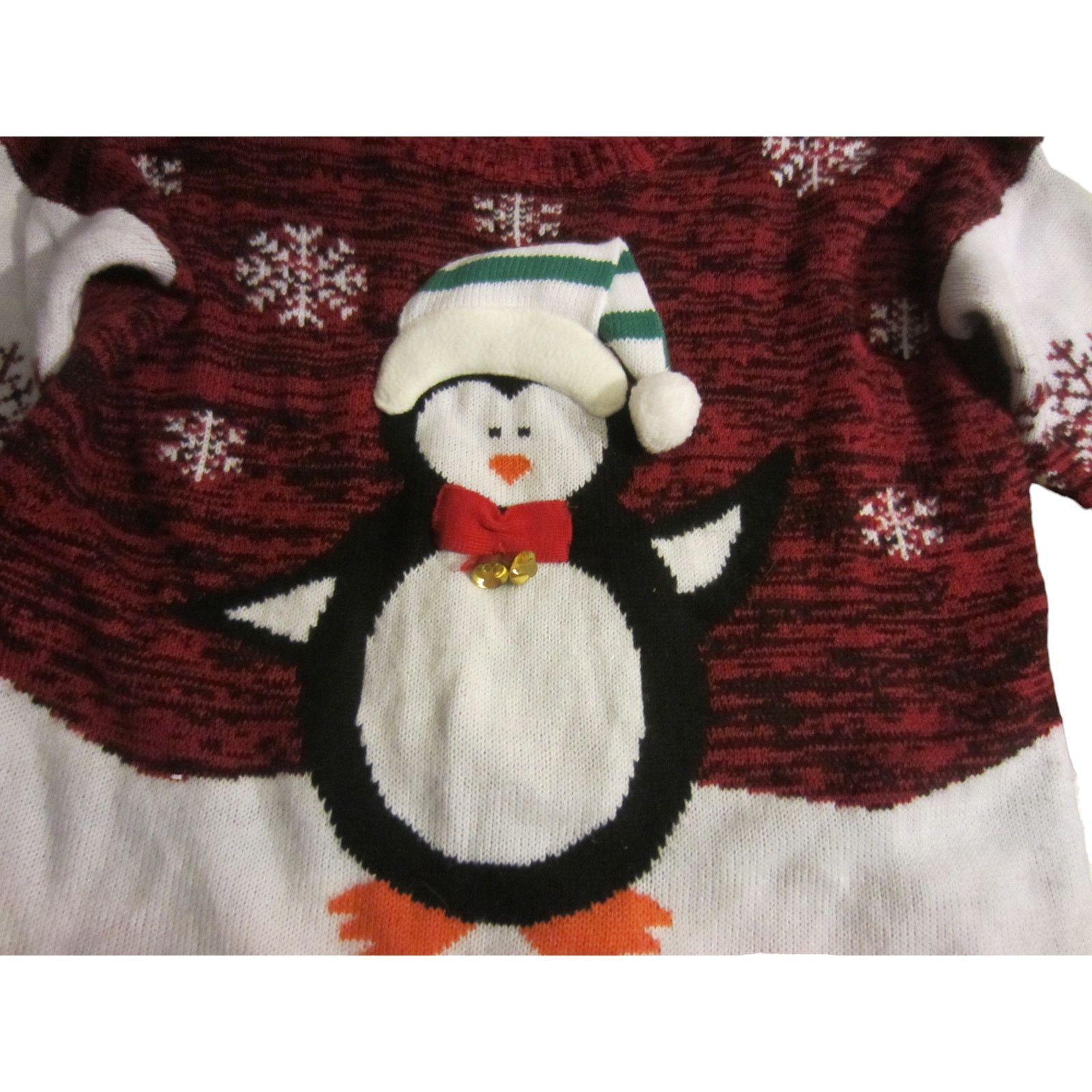 Other Holiday Penguin Sweater Red White Knit United States M Size M / US 6-8 / IT 42-44 - 3 Thumbnail