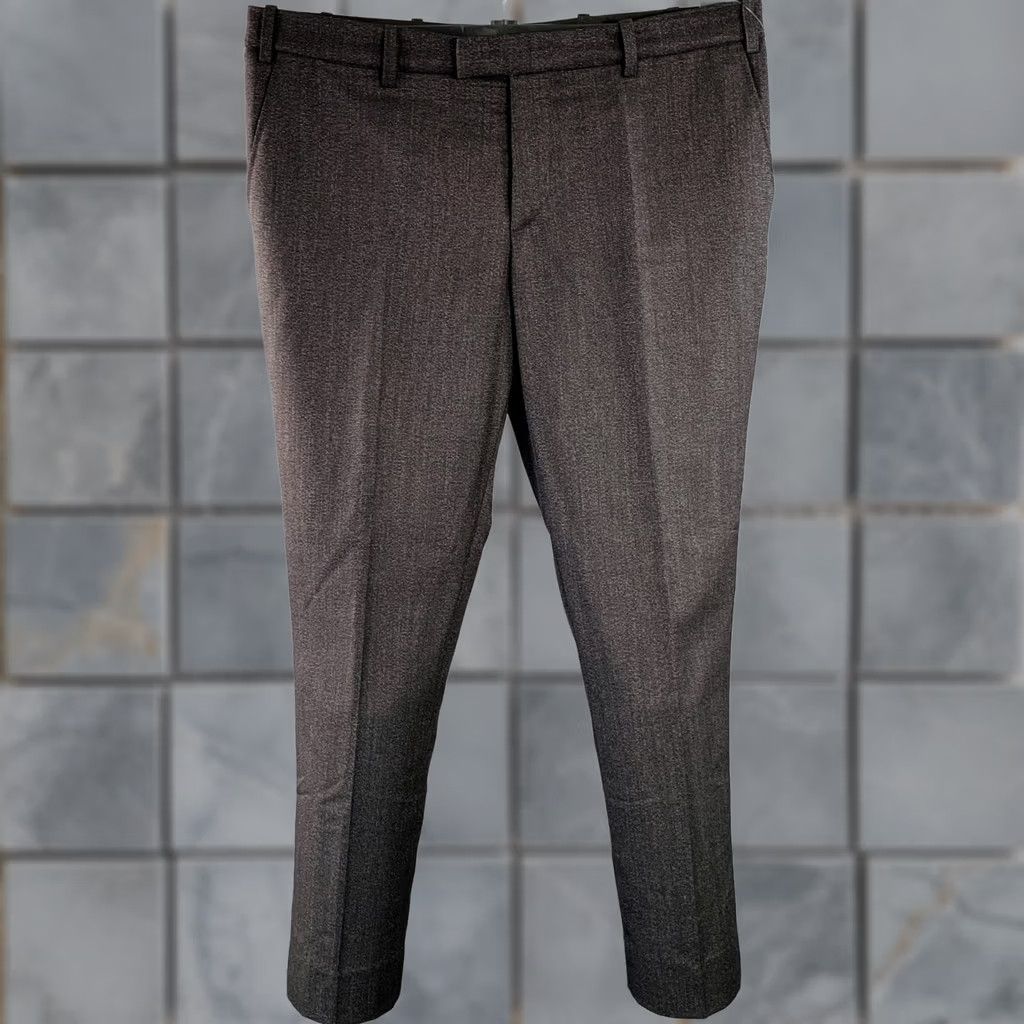 Raf Simons RAF SIMONS Size 38 Black Red Woven Virgin Wool Mohair Flat Front Dress Pants Size US 38 / EU 54 - 1 Thumbnail