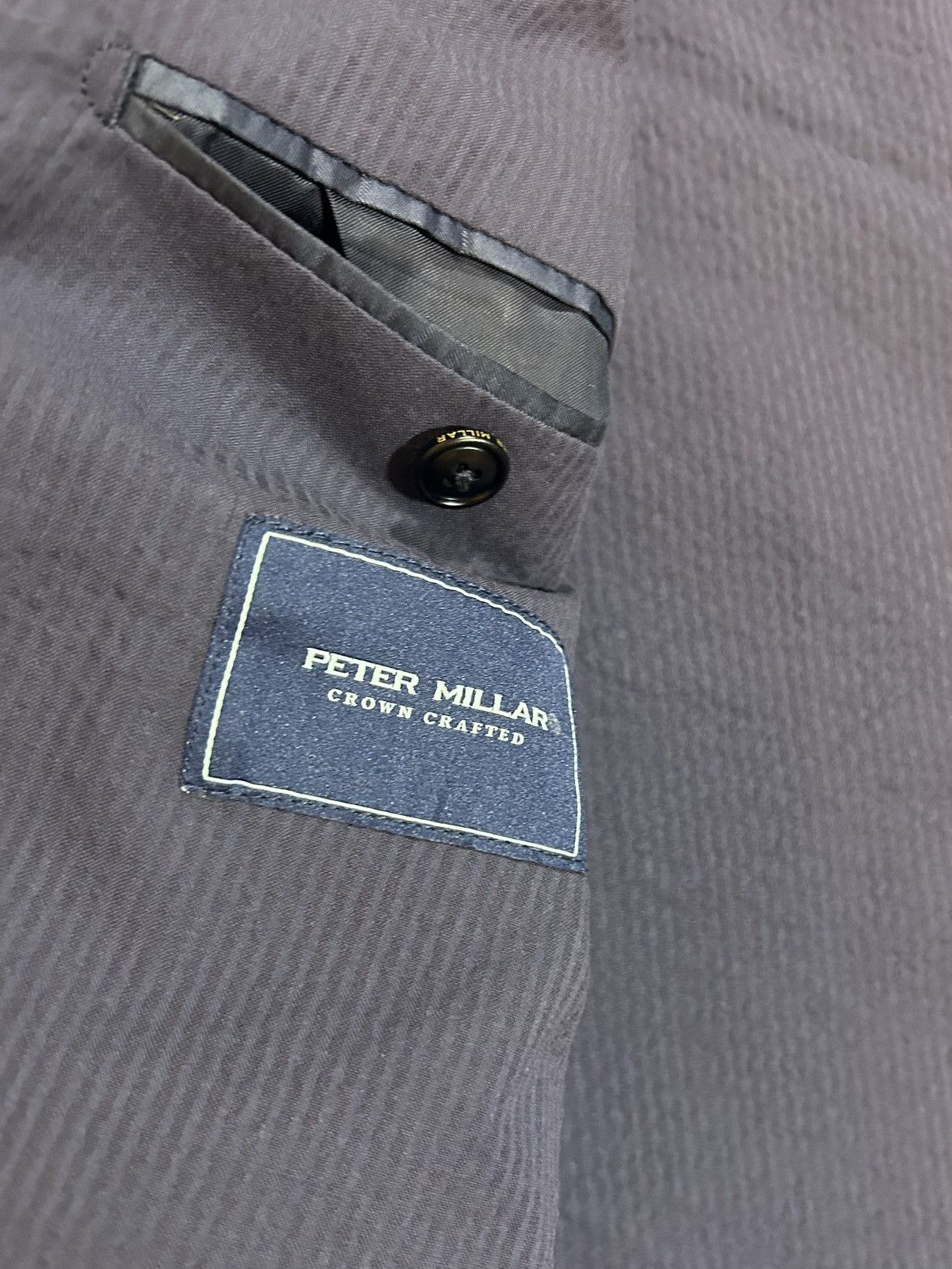 Peter Millar Peter Millar Navy Blue Sterling Seersucker Sport Coat Blazer Size 38R - 7 Thumbnail