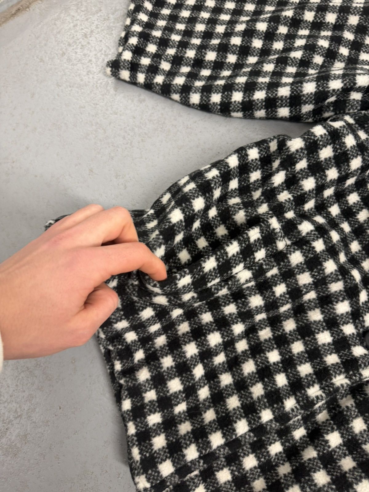 Vintage True Vintage 50s Benson Checkered Wool/ Cashmere Swing Coat Size XL / US 12-14 / IT 48-50 - 8 Thumbnail