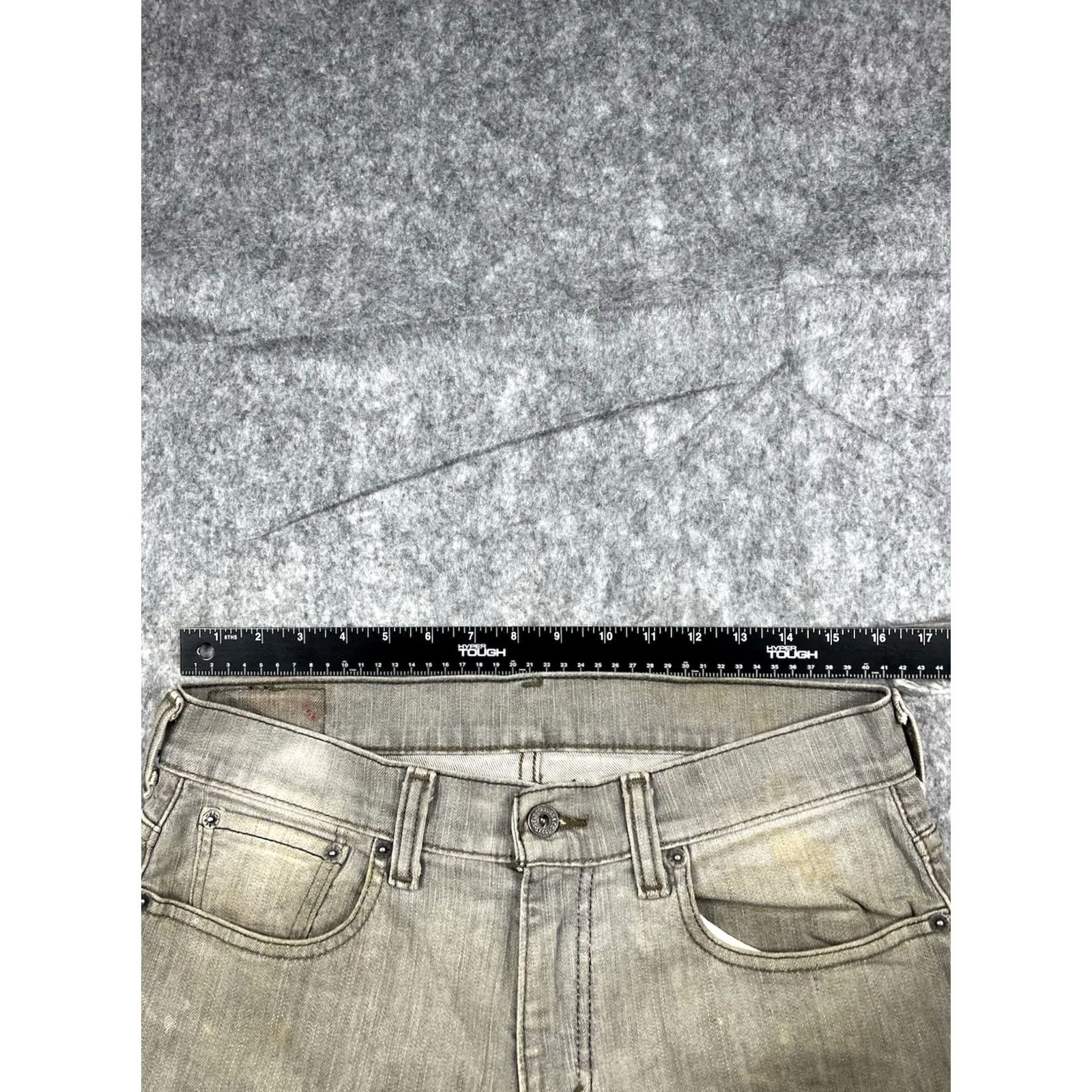 Levi's VINTAGE Levi's 511 Jeans Slim Straight 32x30 Gray Men's Distressed Stained 5-Pocket Denim Cotton Regular Rise Mid Size US 32 / EU 48 - 5 Thumbnail