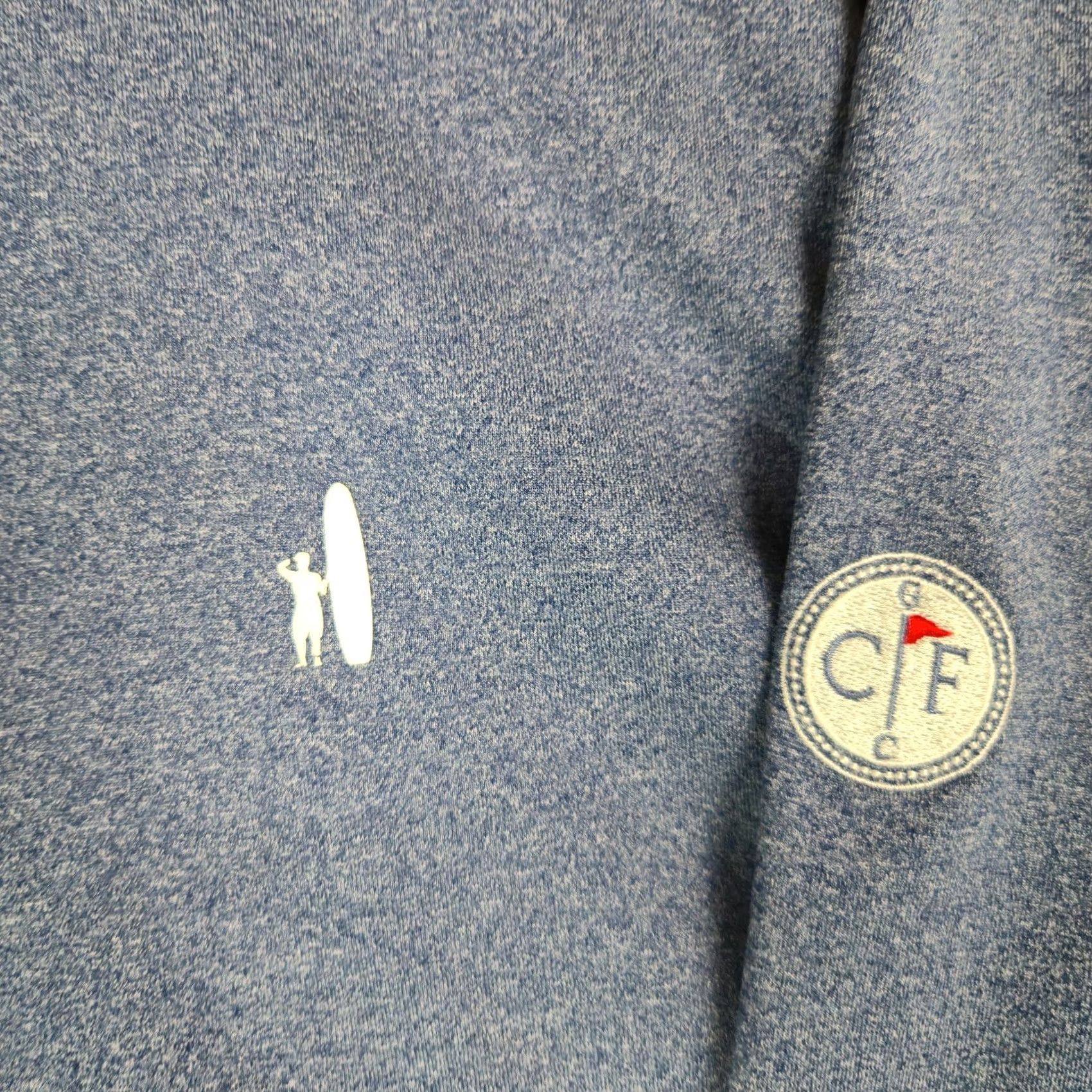 johnnie-O Johnnie-O Men's 1/4 Zip Performance Golf/Casual Pullover Windshirt Blue Space Dye L Mens Size US L / EU 52-54 / 3 - 5 Thumbnail