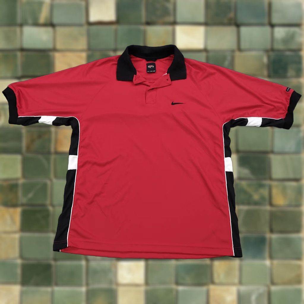 Nike VINTAGE Rare NIKE Tiger Woods Golf Color Block Polo Shirt 90s