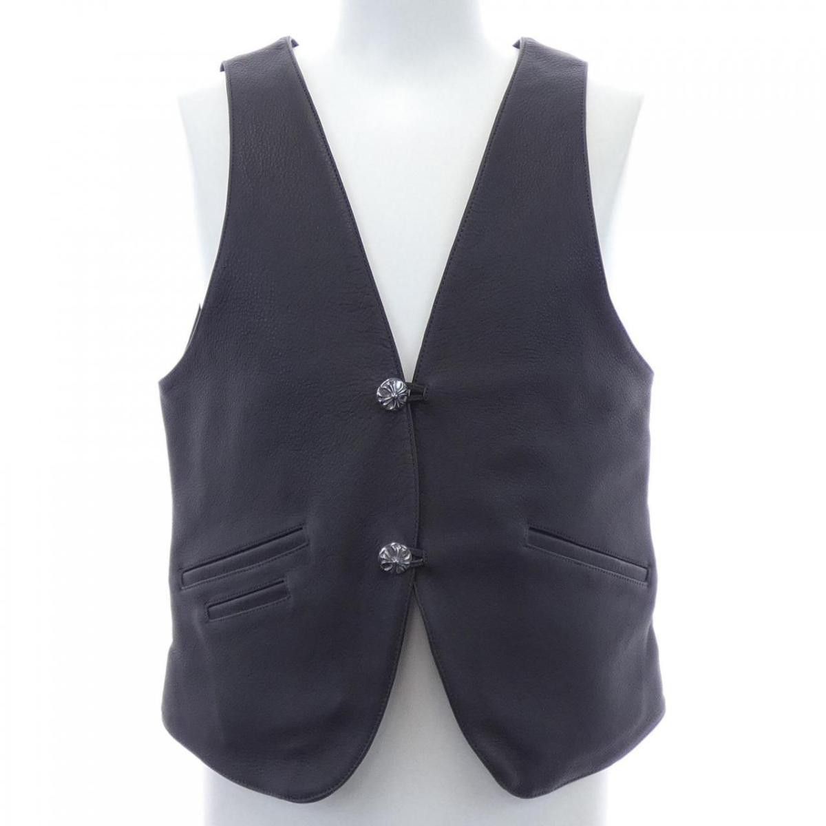 Chrome Hearts Chrome Hearts Classic Leather Vest Size US S / EU 44-46 / 1 - 1 Thumbnail