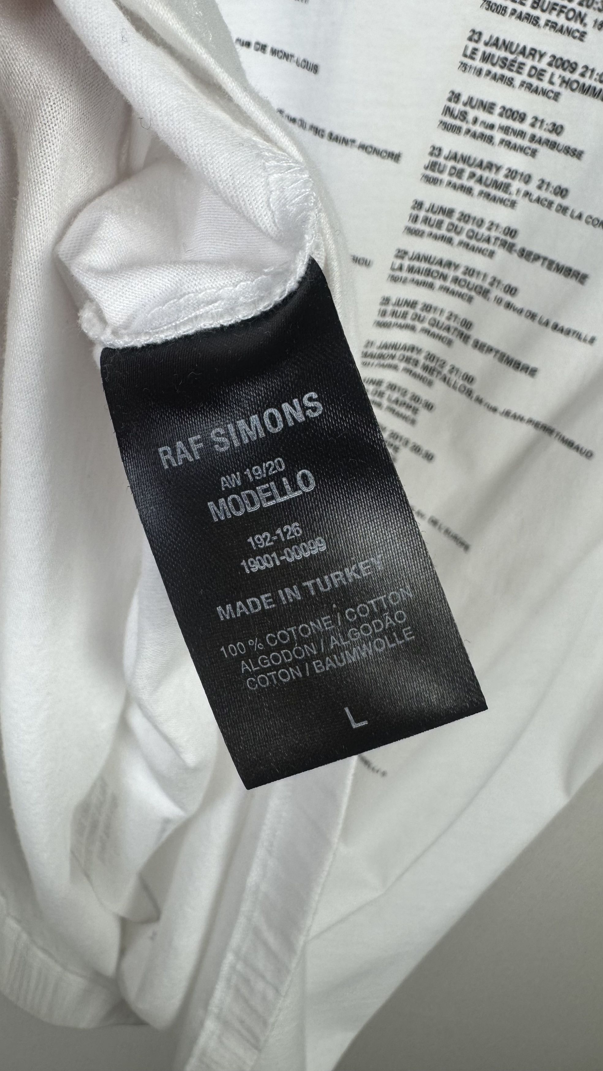 Raf Simons Raf Simons "DIPTYCH" Tour T-Shirt Size US L / EU 52-54 / 3 - 3 Thumbnail