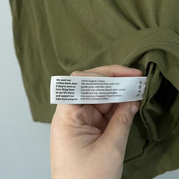 Eileen Fisher Eileen Fisher Olive Green 100% organic cotton tshirt size L Size L / US 10 / IT 46 - 5 Thumbnail