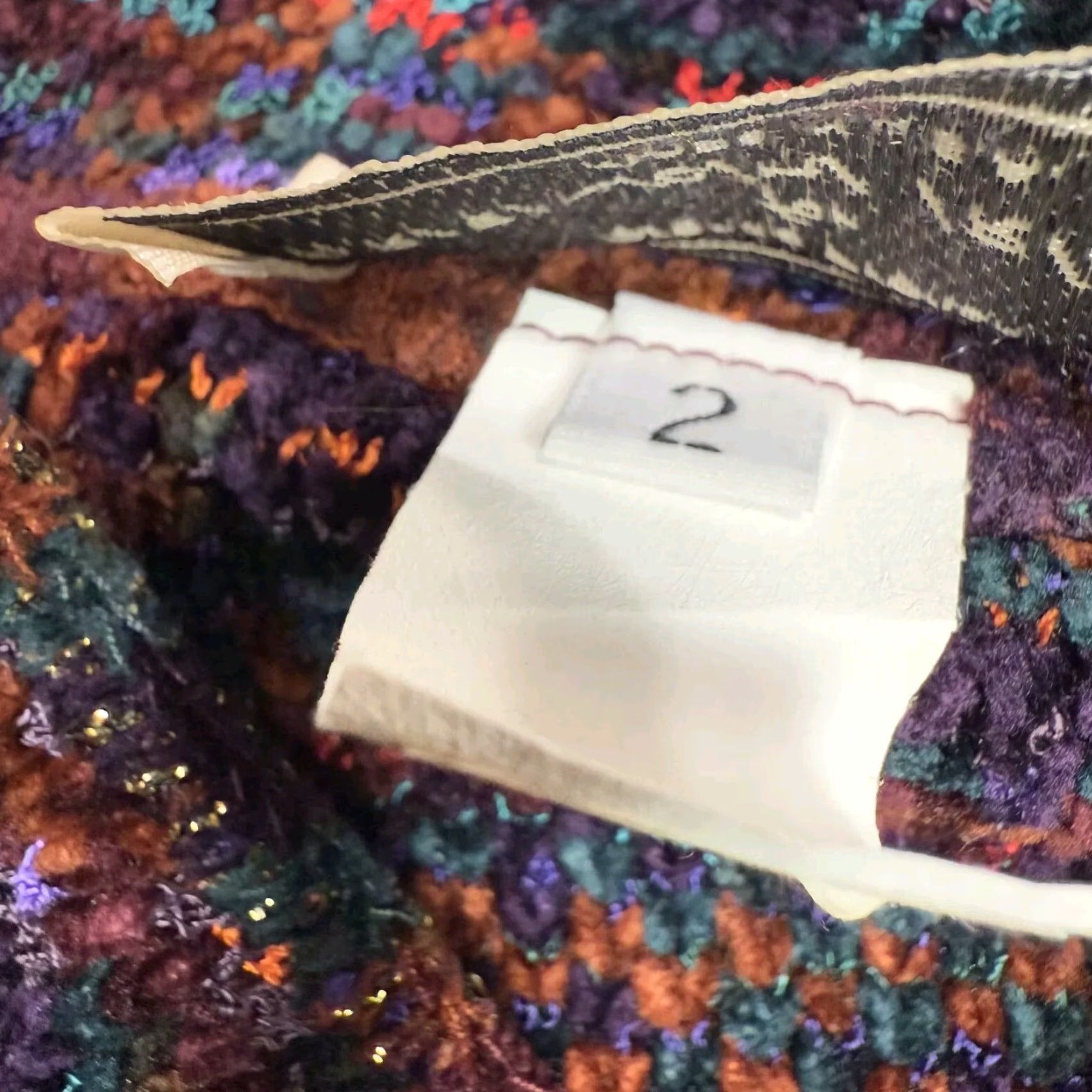 Vintage Brenda French for French Rags Cardigan Sweater Red and Purple Womens Sz 2 Long Sleeve Knit Lurex Rayon Zip Up Size XS / US 0-2 / IT 36-38 - 7 Thumbnail