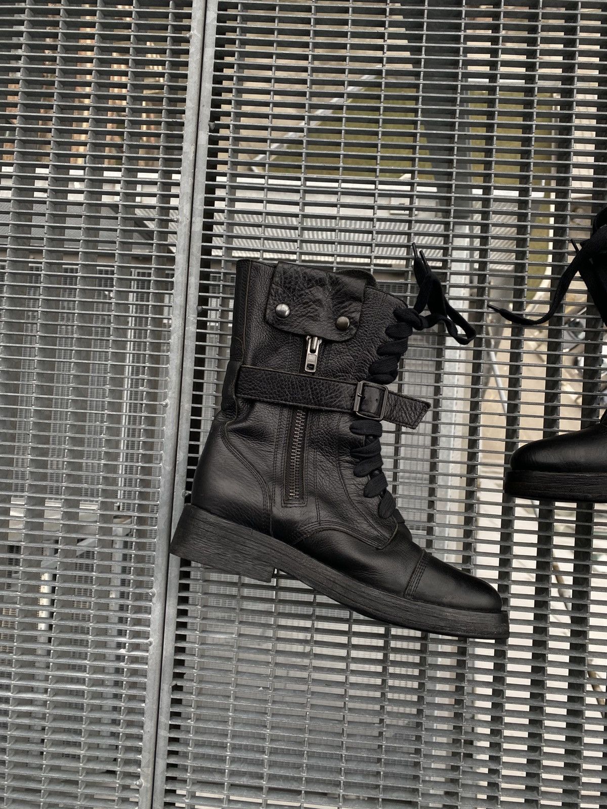 Ann Demeulemeester Ann Demeulemeester Leather Runway Biker Boots Size US 7 / IT 37 - 6 Thumbnail