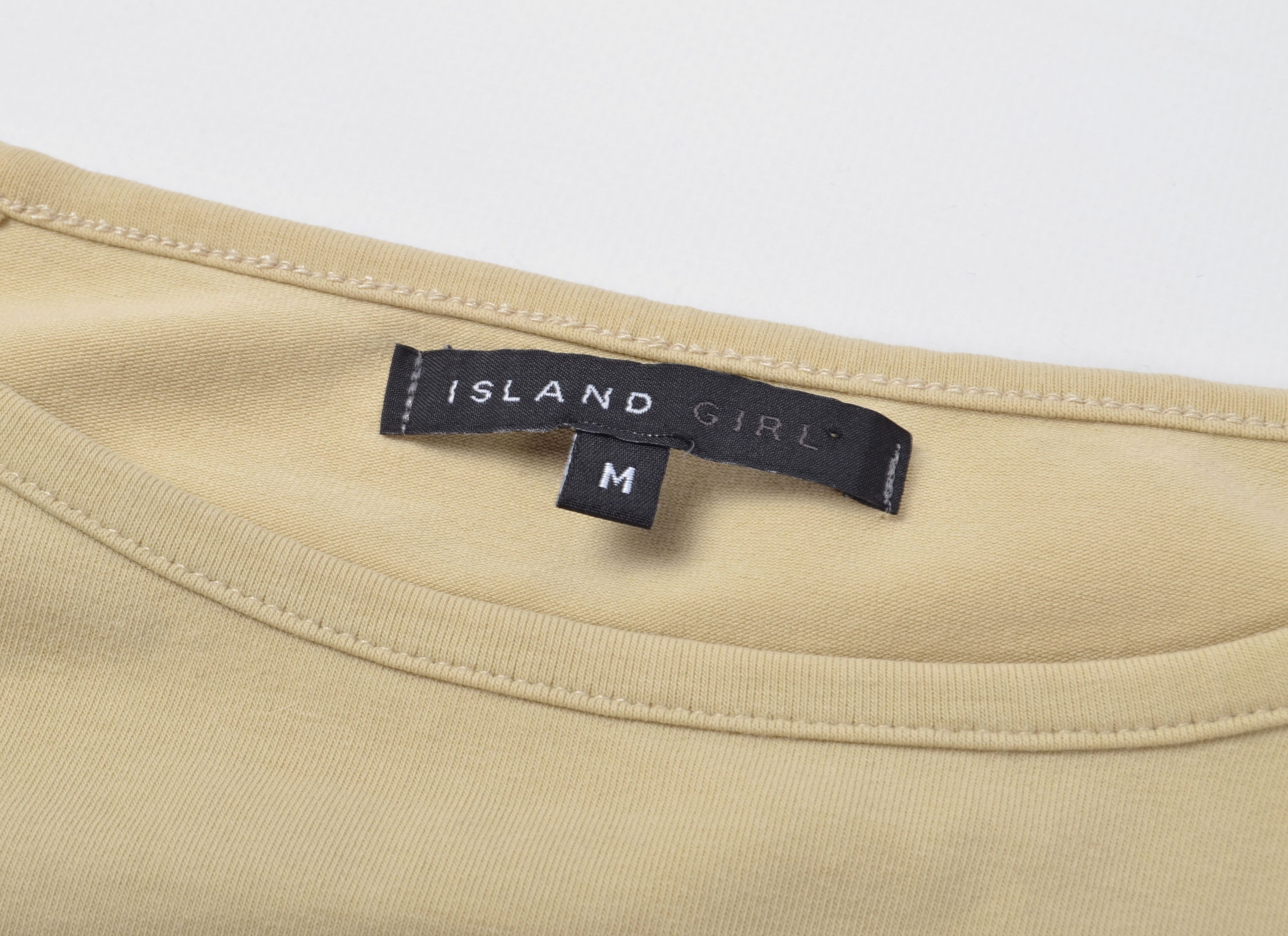 Other Vintage Island Girl "Couture Girl" Beige Y2K Long Sleeve Top Size M / US 6-8 / IT 42-44 - 7 Thumbnail