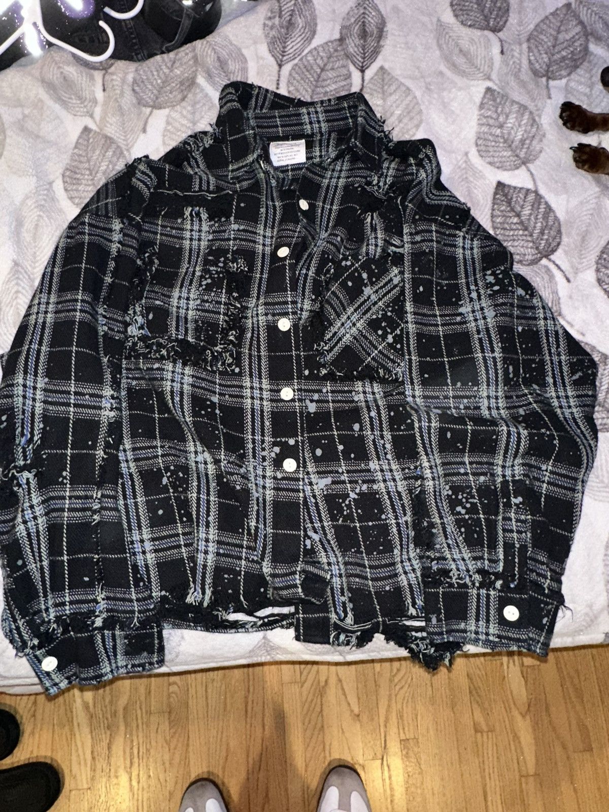 Other Danke Shön Distressed Black Flannel Size US L / EU 52-54 / 3 - 1 Thumbnail