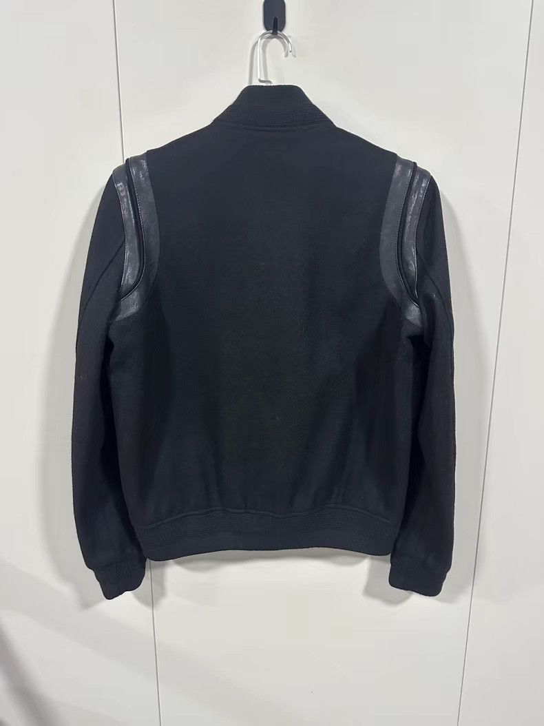 Saint Laurent Paris YSL Classic Black Wool Leather Baseball Jacket Size US L / EU 52-54 / 3 - 2 Thumbnail