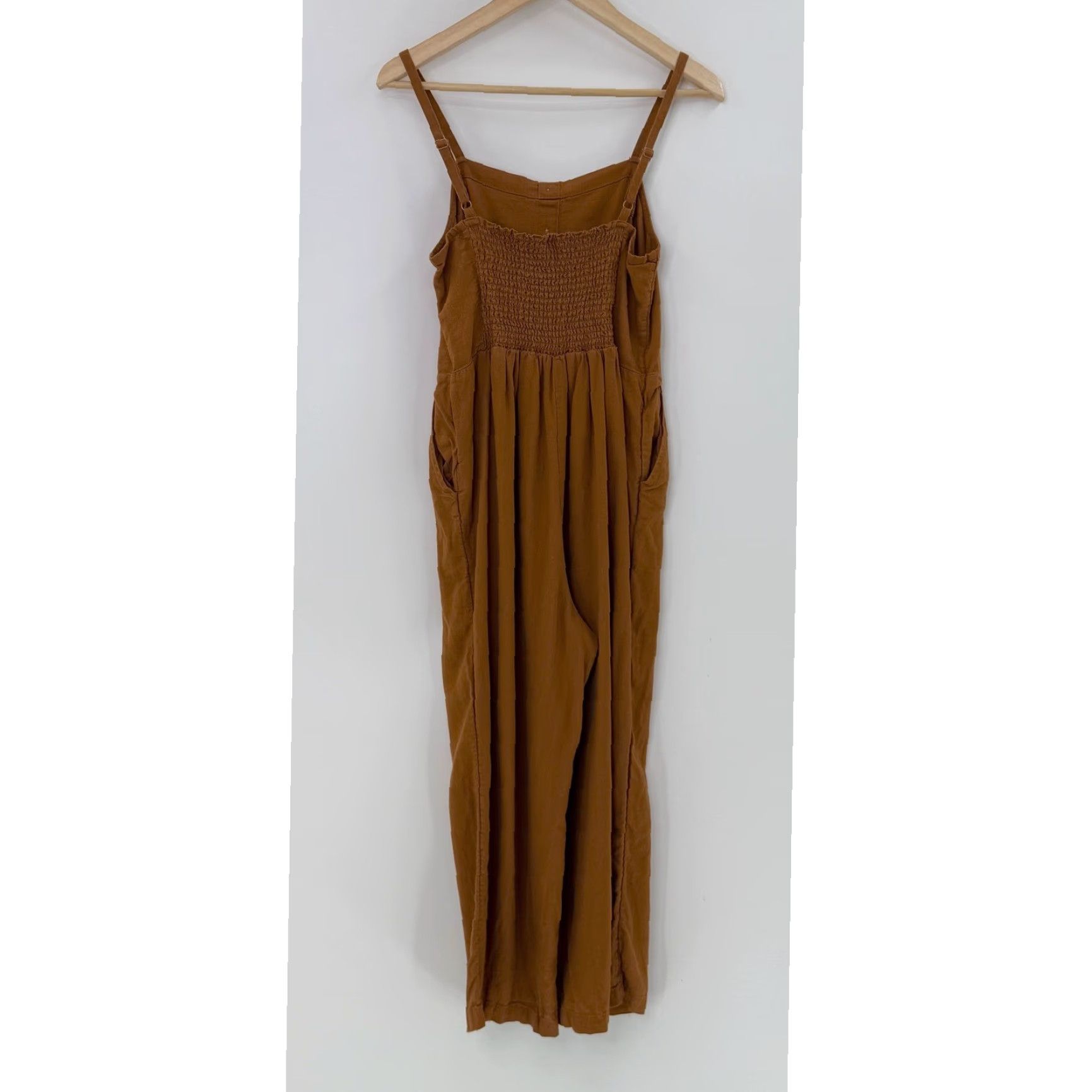 Old Navy Old Navy Jumpsuit Women’s Jumpsuit Brown Button Front Sleeveless Casual Boho 100% Cotton, Chambray Solid Brown Fallcore XS? Not Applicable Size 28" / US 6 / IT 42 - 2 Thumbnail