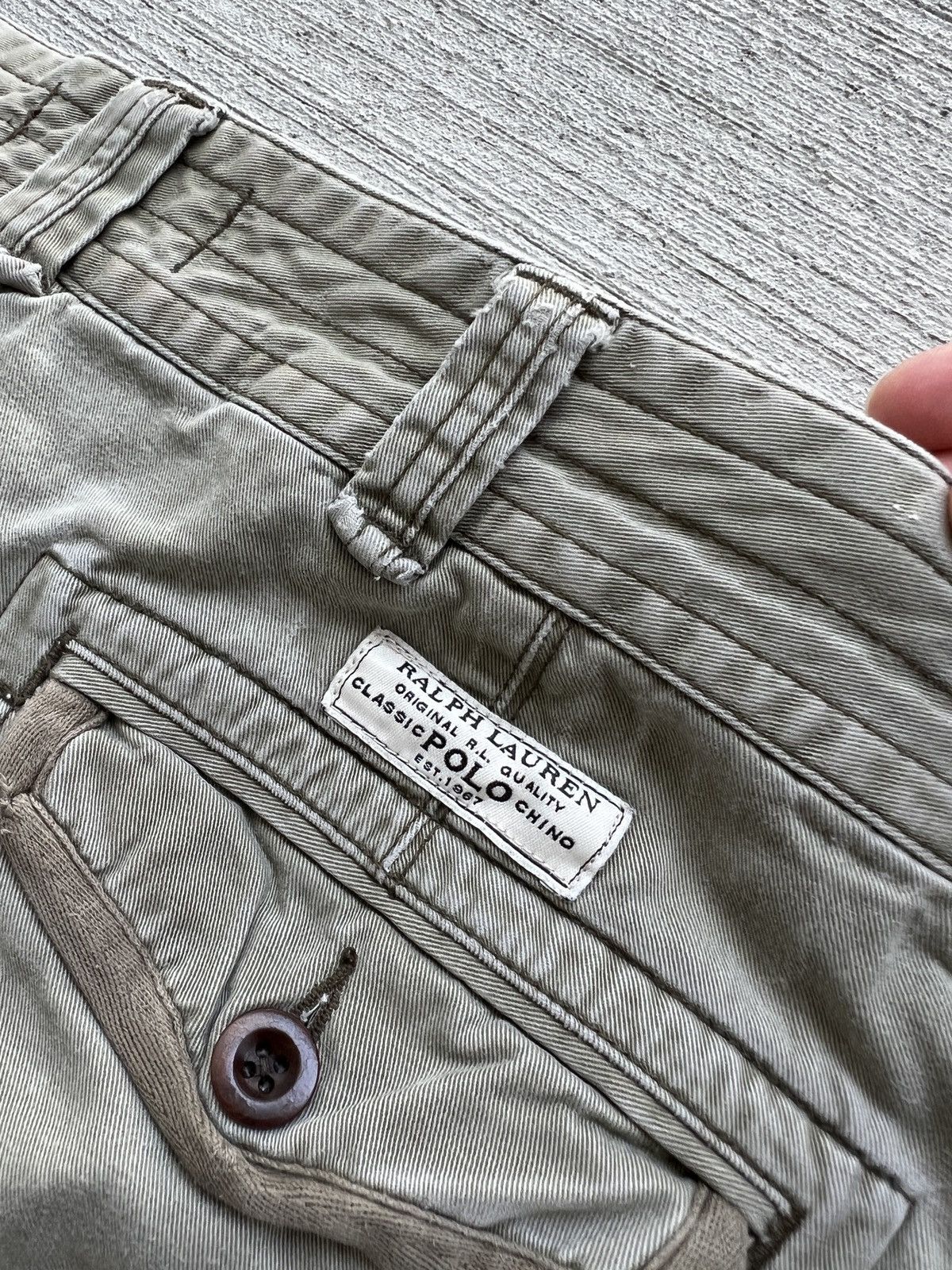Polo Ralph Lauren × Vintage Y2K Polo Ralph Lauren Baggy Cargo Shorts Olive Green Size US 35 - 2 Thumbnail