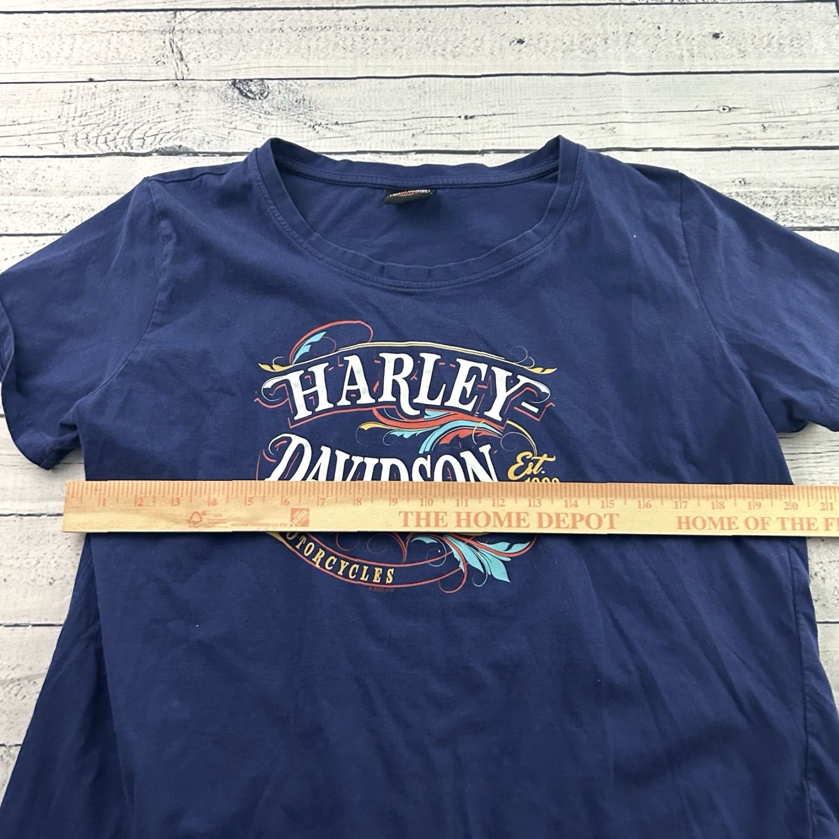 Harley Davidson Voodoo Harley-Davidson New Orleans Short Sleeve T Shirt Women's XL Blue Size XL / US 12-14 / IT 48-50 - 4 Thumbnail