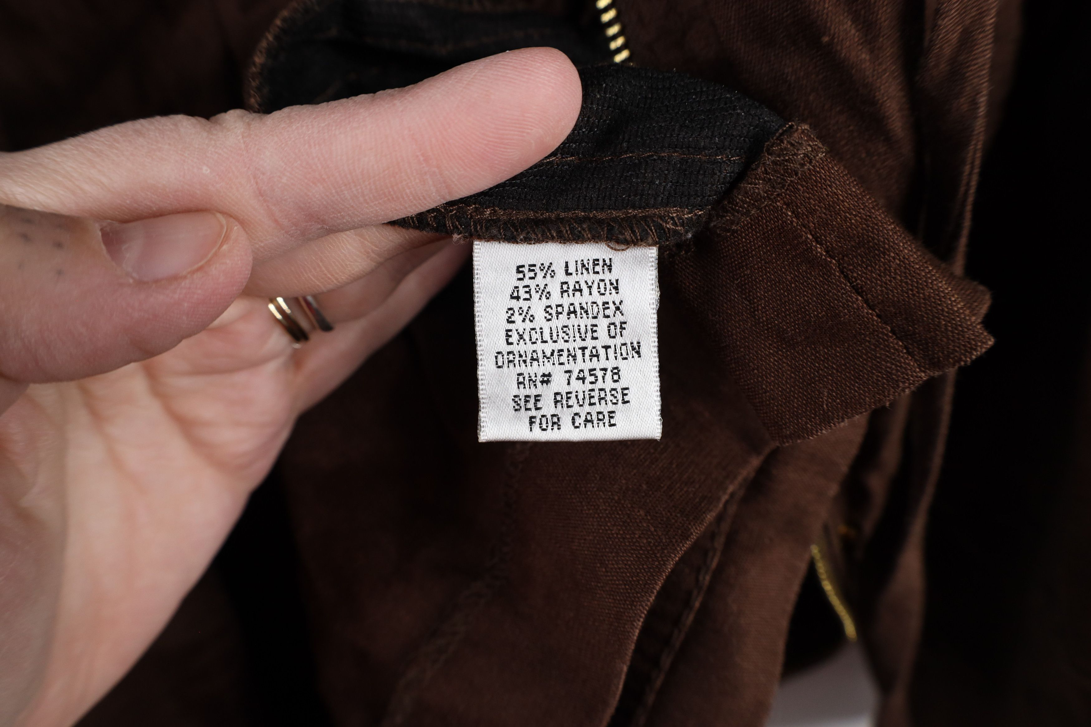 Vintage Vintage 90s Cache Roll Sleeve Flared Jacket Brown Size M / US 6-8 / IT 42-44 - 10 Thumbnail
