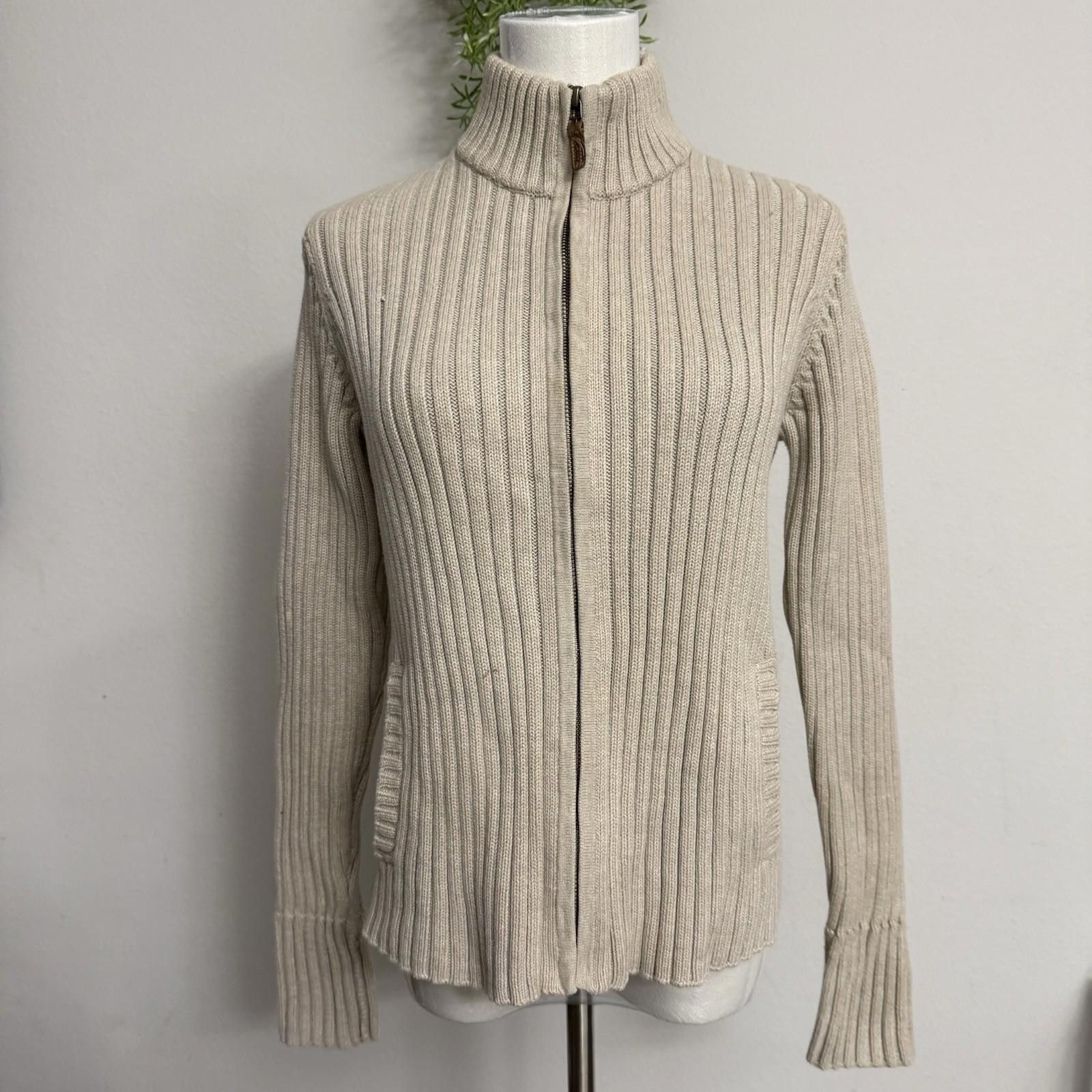 Lauren Ralph Lauren Heavy Weight cable Knit Ralph Lauren Ivory Zip Up Sweater Size S / US 4 / IT 40 - 1 Thumbnail