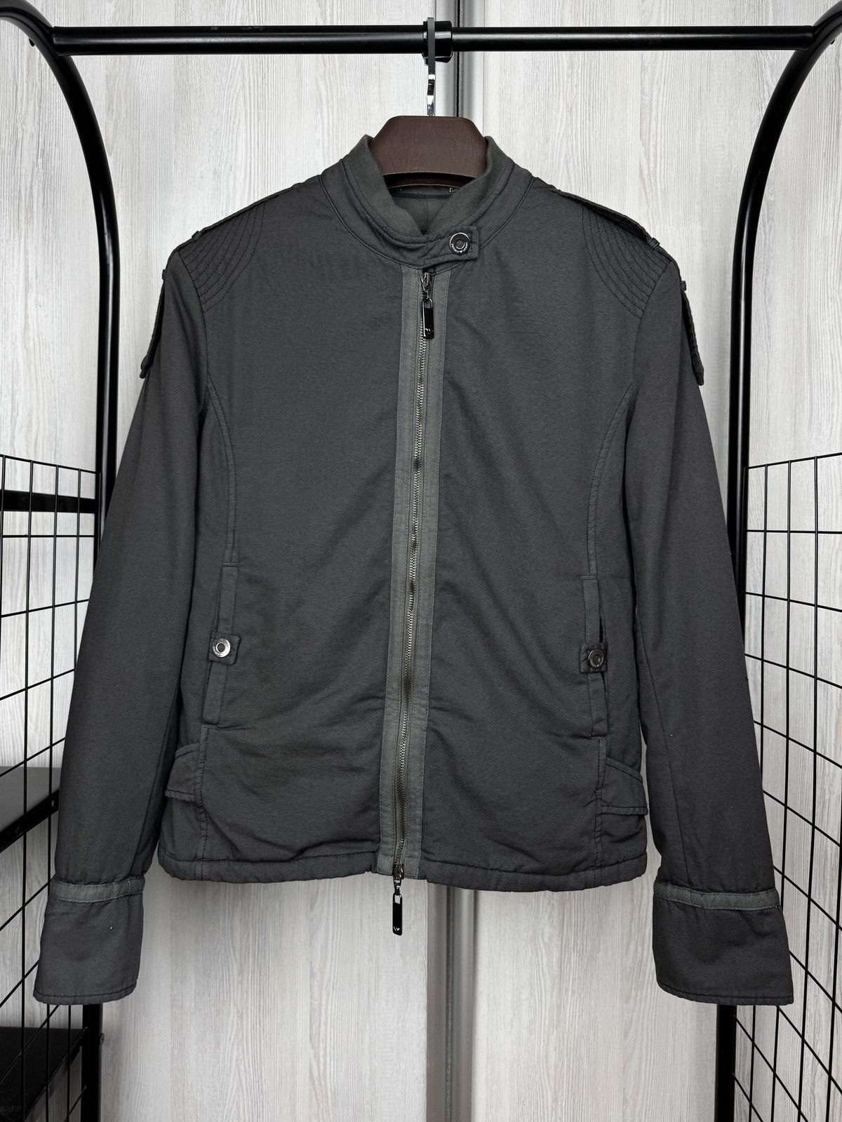 Emporio Armani Emporio Armani grey cotton military utility bomber jacket Size XL / US 12-14 / IT 48-50 - 2 Thumbnail