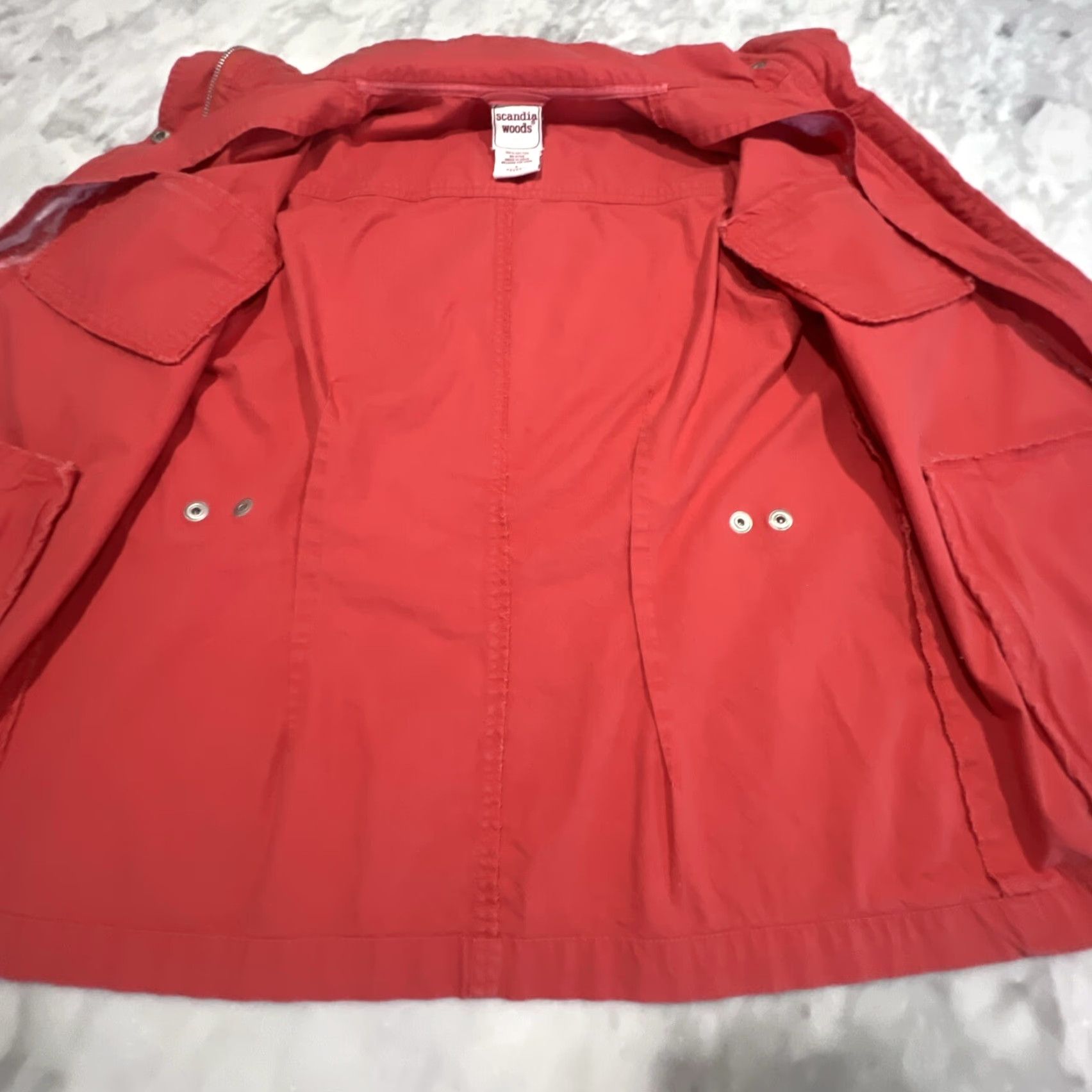 Vintage VINTAGE Scandia Woods Travel Best Vest Women’s Small Red Twill Zip Pockets Cotton Summer Spring Mid-Length Sleeveless Pockets Zipper Snaps Womens Size S / US 4 / IT 40 - 5 Thumbnail