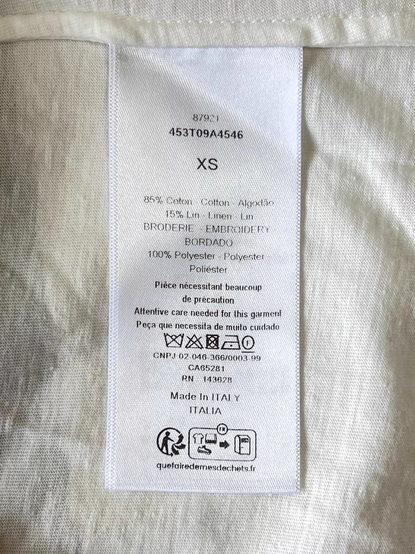 Dior Dior WhiteT-Shirt XS French Text + Bee Embroidery Size XS / US 0-2 / IT 36-38 - 6 Thumbnail