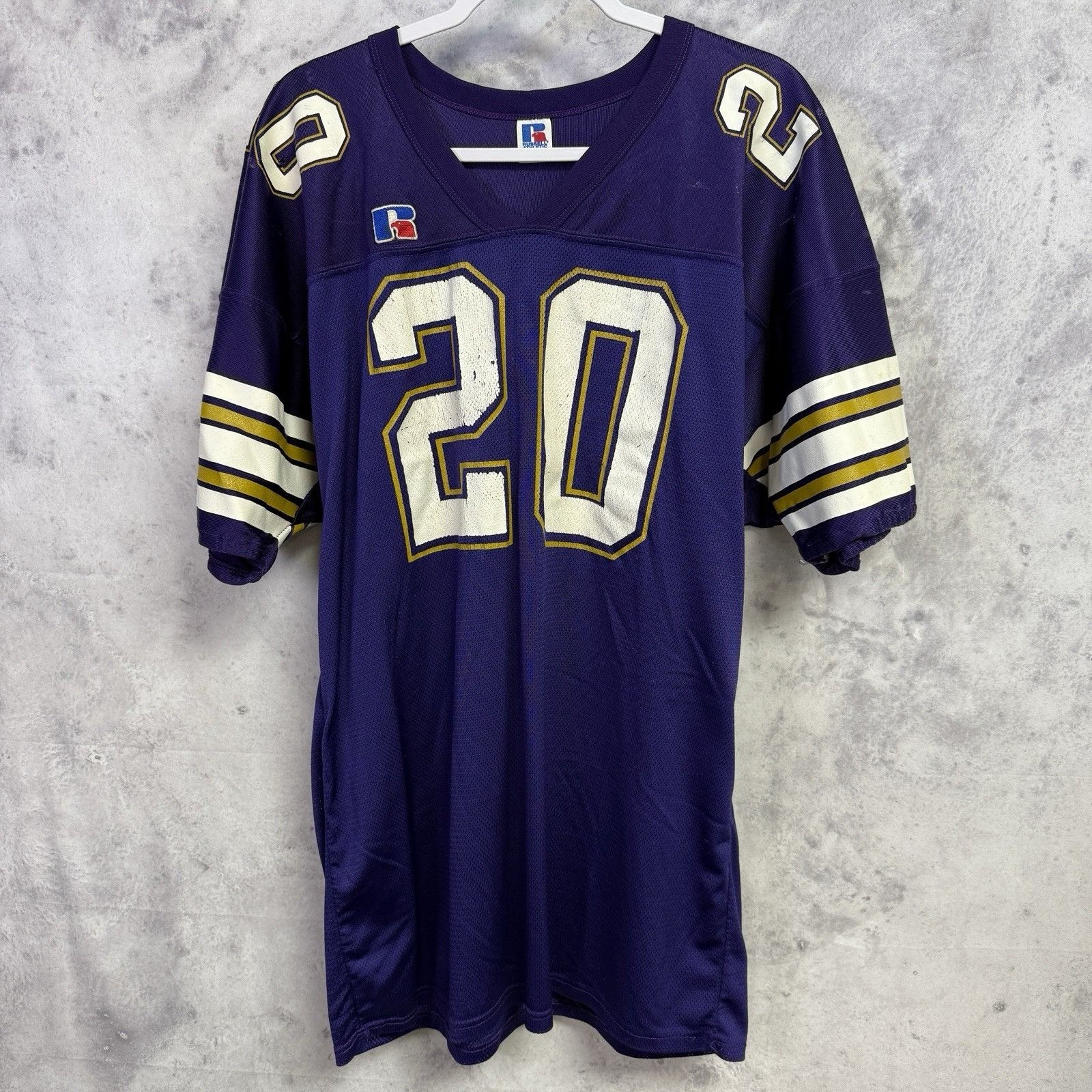 Russell Athletic Vintage Russell Athletic Football Jersey Mens XL Purple Wash Size US XL / EU 56 / 4 - 1 Thumbnail