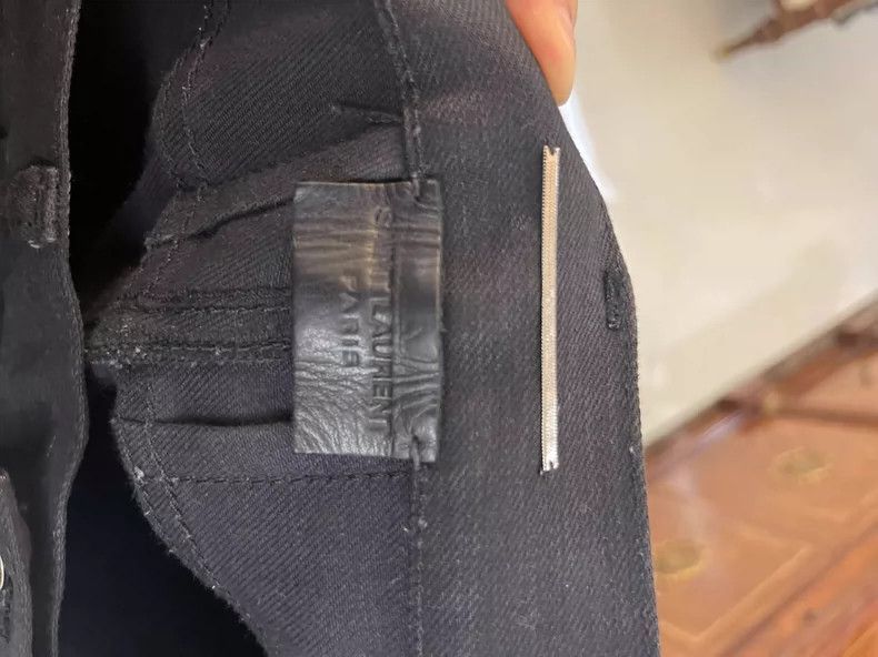 Saint Laurent Paris Saint Laurent Paris Saint Laurent Paris Motorcycle Zip Jea Size US 31 - 6 Thumbnail