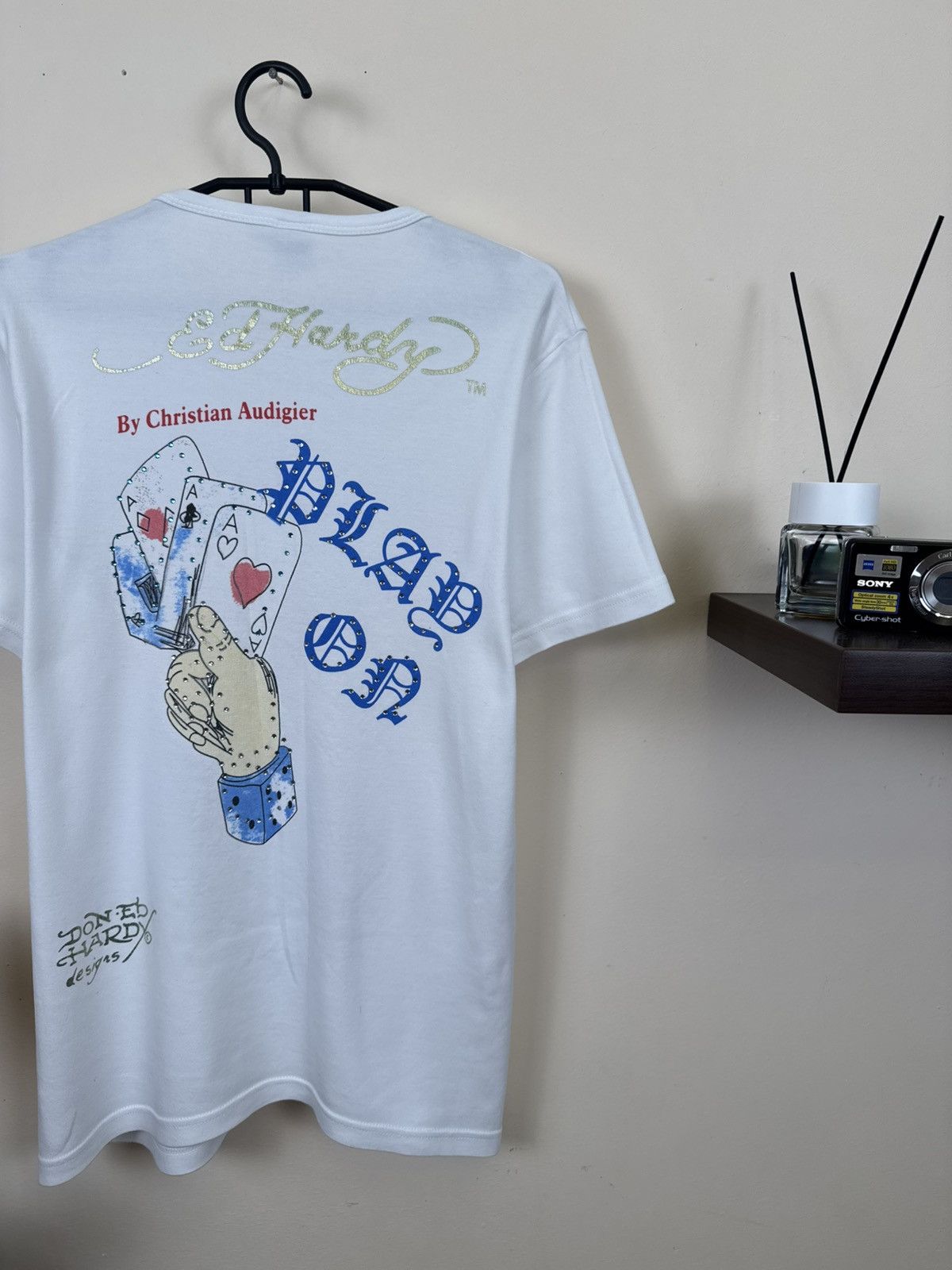 Ed Hardy Vintage Ed Hardy T shirt White Skull Streetwear Y2K L Size US L / EU 52-54 / 3 - 11 Thumbnail