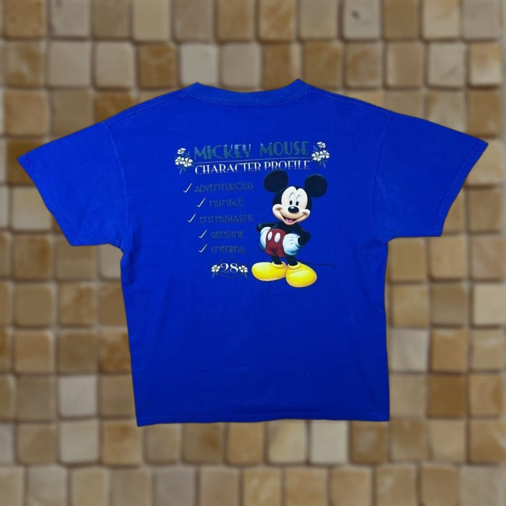 Disney VINTAGE Disney Delta Florida Mickey Mouse Graphic Blue T-Shirt Medium Mens Shirt Size US M / EU 48-50 / 2 - 1 Thumbnail