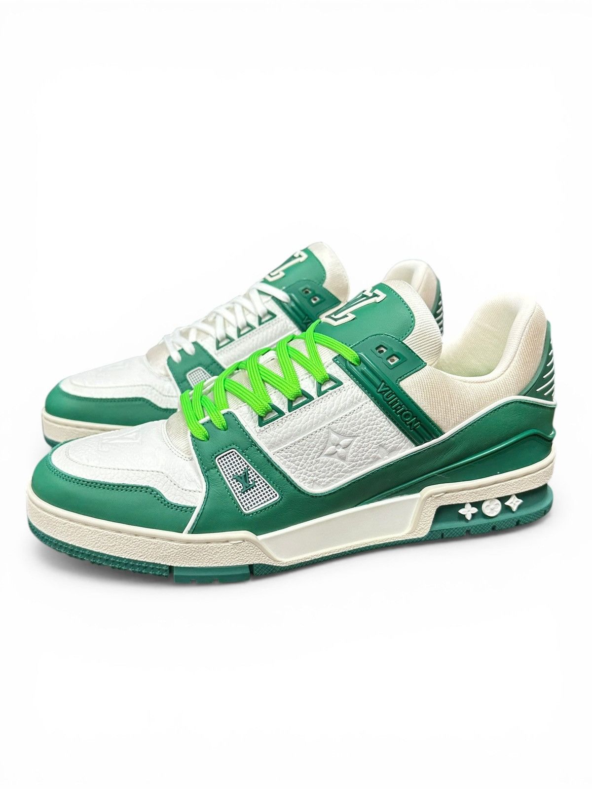 Louis Vuitton Green & White Trainer Low Size US 10.5 / EU 43-44 - 2 Thumbnail