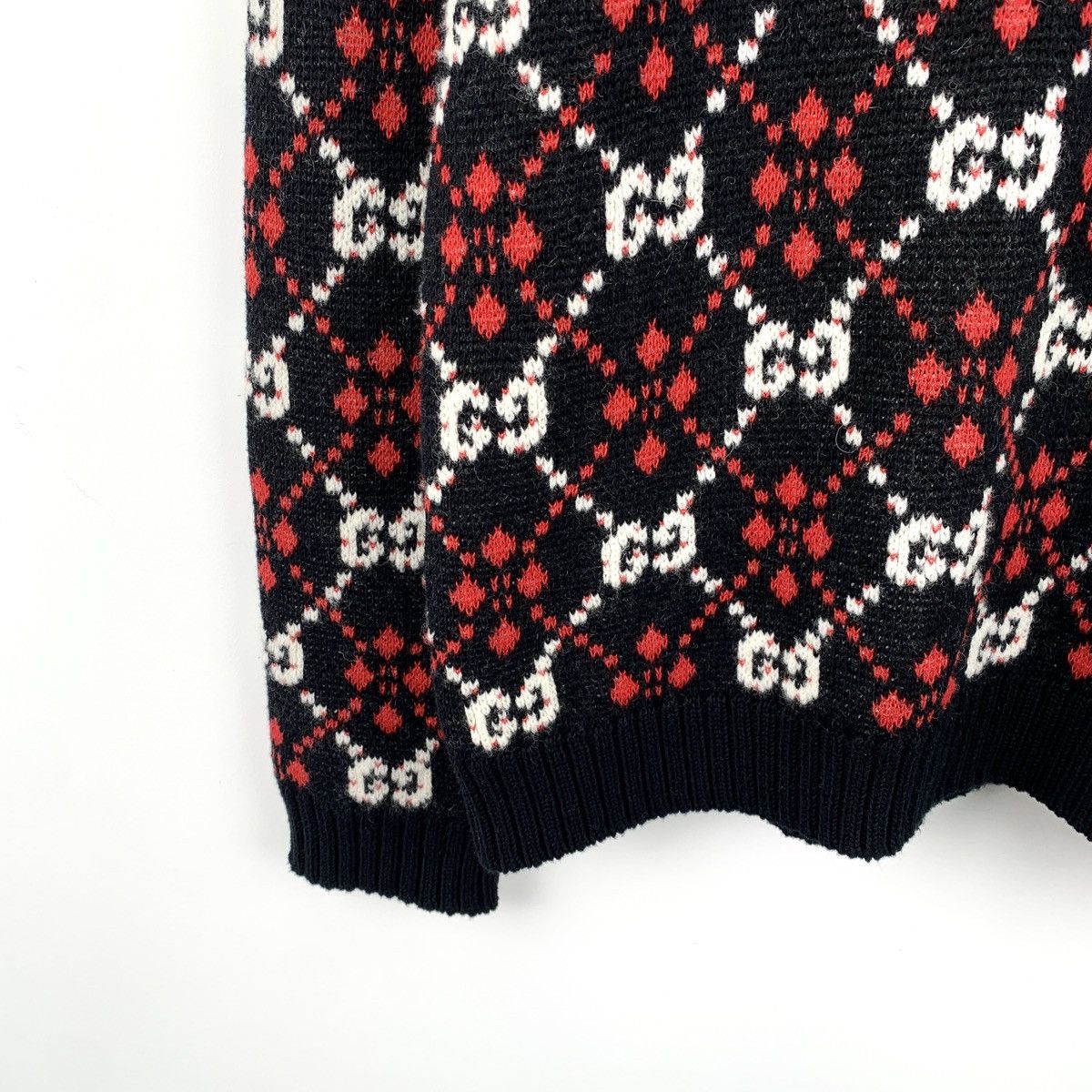 Gucci Gucci Colorblocked Logo Cotton V-Neck Sweater Size XS / US 0-2 / IT 36-38 - 4 Thumbnail