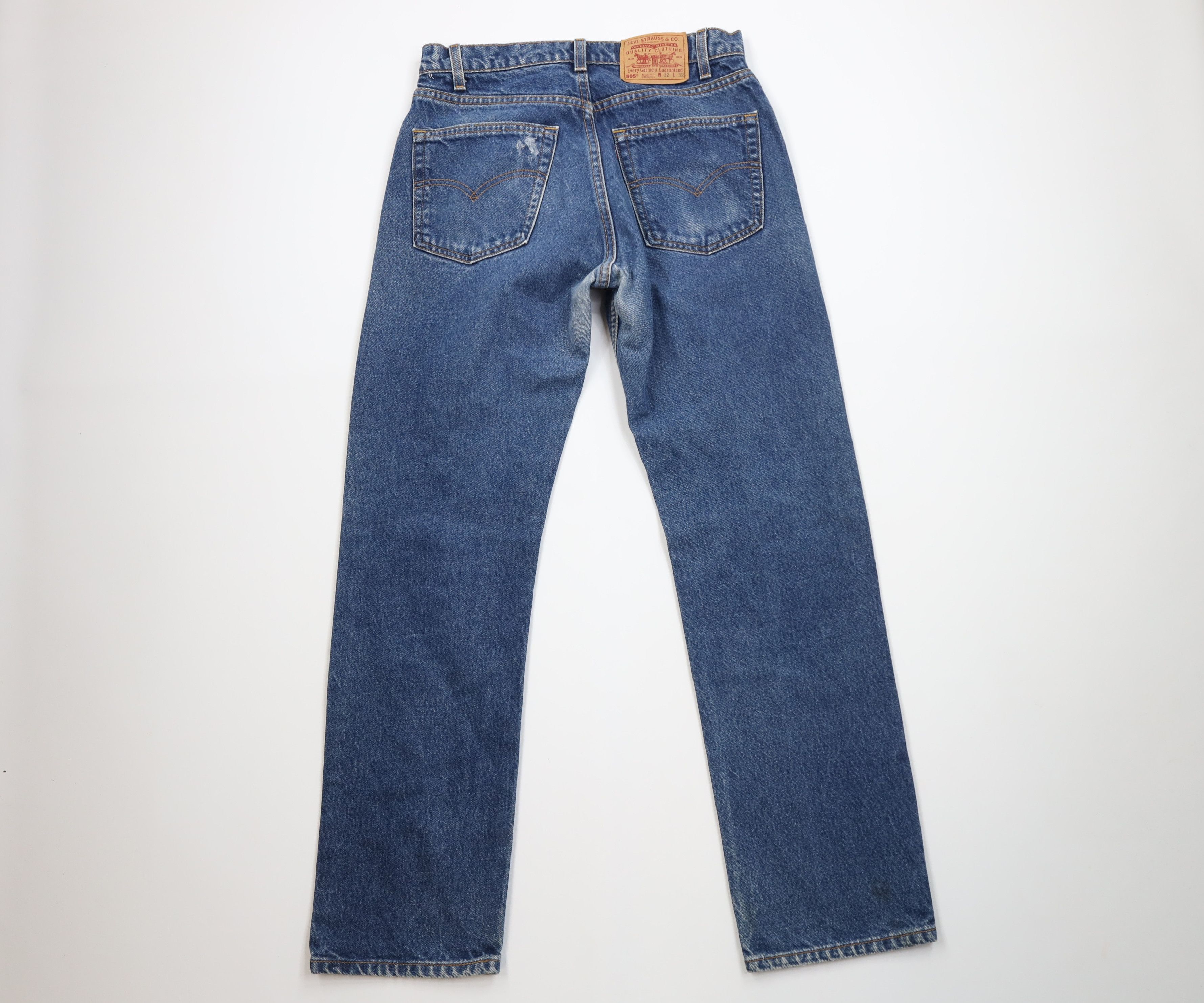 Levi's Vintage 90s Levis 505 Regular Straight Leg Jeans Blue USA Size US 32 / EU 48 - 11 Thumbnail