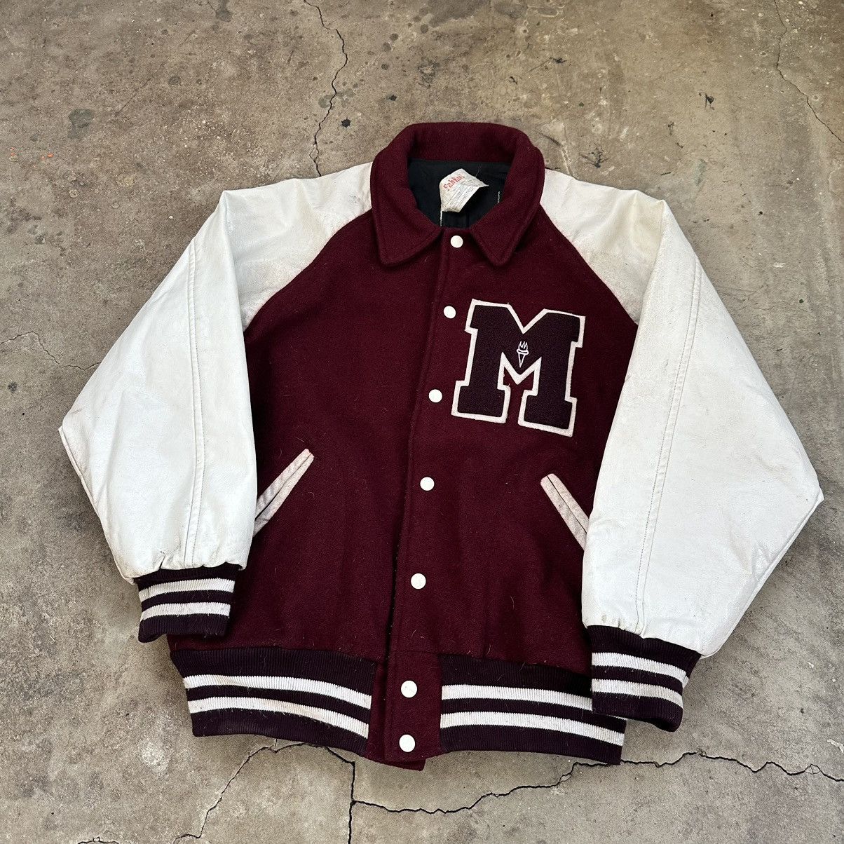 Vintage Authentic Vintage 80s Maverick USA M Leather Varsity Jacket Size US L / EU 52-54 / 3 - 2 Thumbnail