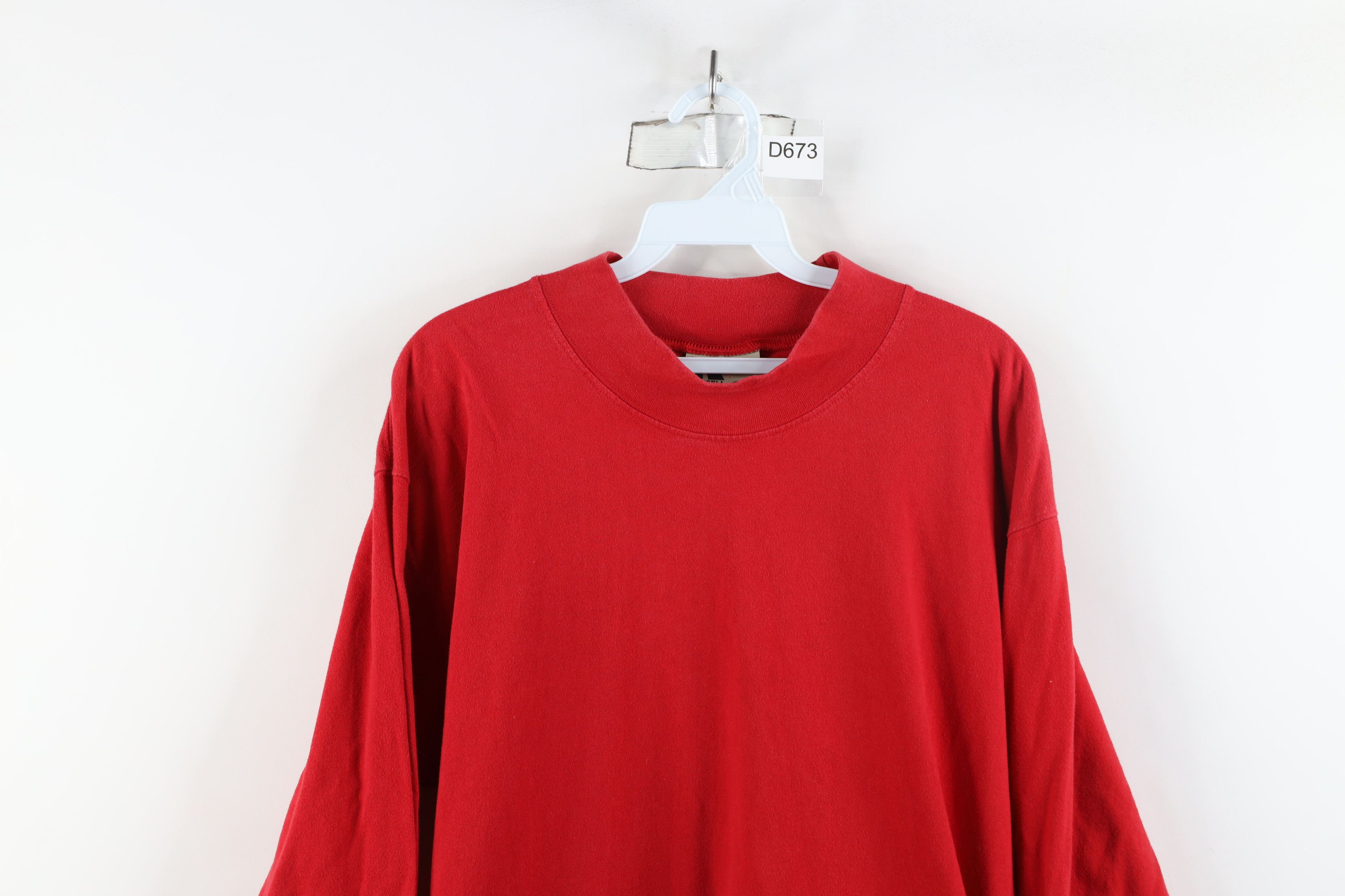 Russell Athletic × Vintage Vintage 90s Russell Athletic Mock Neck Long Sleeve T-Shirt Size US L / EU 52-54 / 3 - 2 Thumbnail
