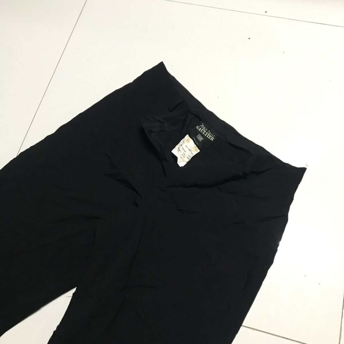 Jean Paul Gaultier JEAN PAUL GAULTIER FEMME WIDE LEG TROUSER PANTS Size 28" / US 6 / IT 42 - 2 Thumbnail