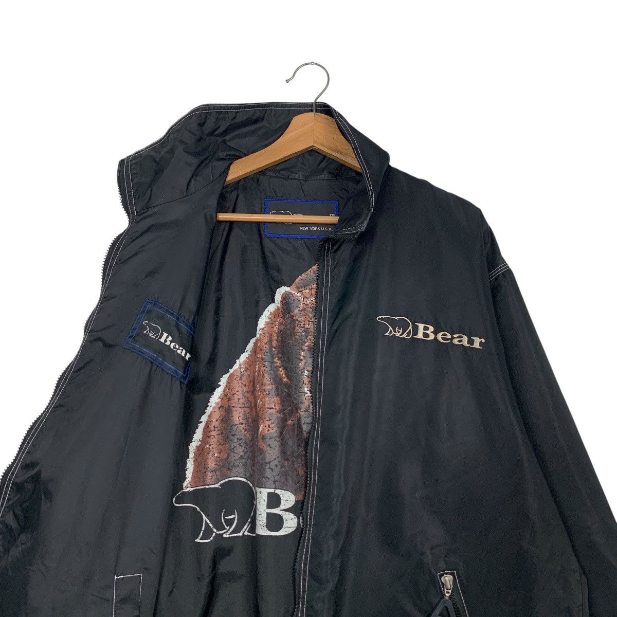 Vintage 90s BEAR Graphic Big Logo Reversible Nylon Jacket #2674-C120 Size US M / EU 48-50 / 2 - 14 Thumbnail
